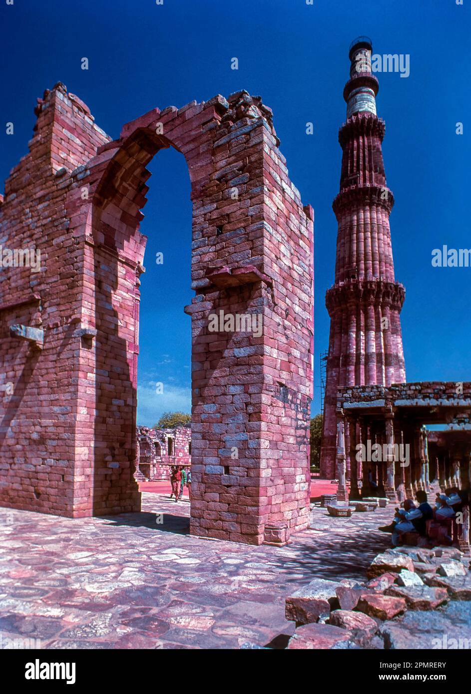 Il Minar di Qutab, Delhi, India, Asia Foto Stock