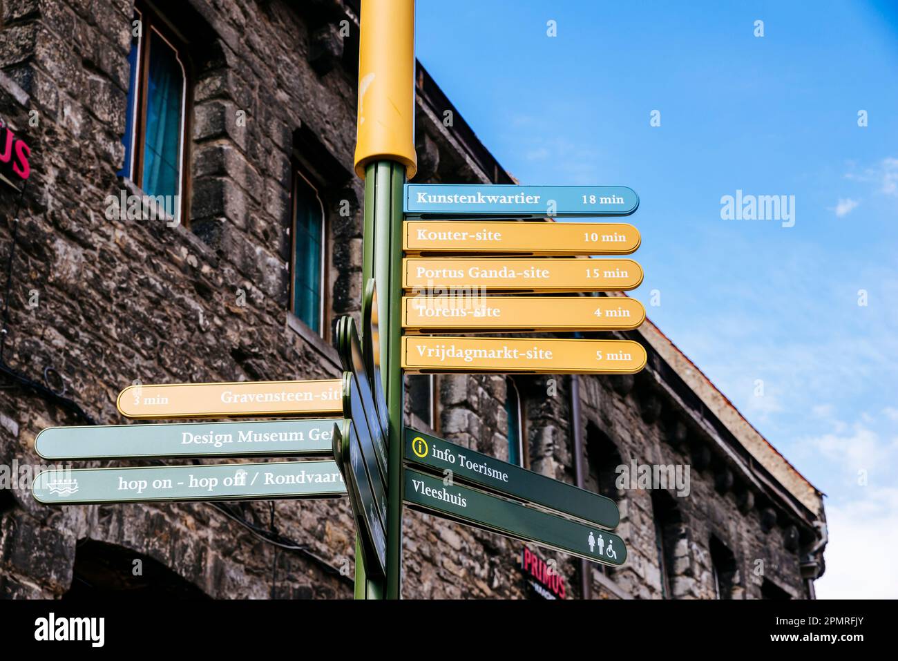 Posto informazioni turistiche. Gand, Fiandre Orientali, Regione Fiamminga, Belgio, Europa Foto Stock
