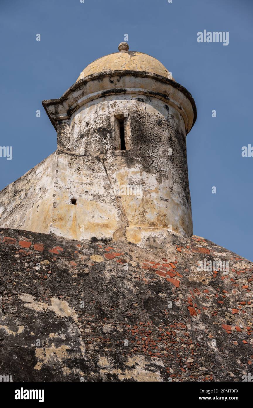 Vista sui bastioni della fortezza di San Felipe de Barajas. Foto Stock