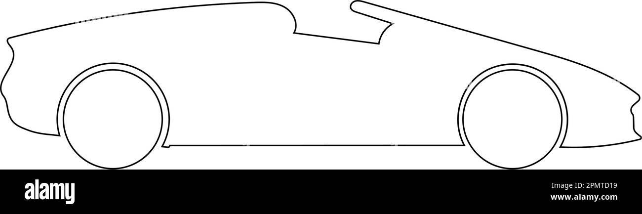 disegno di illustrazione vettoriale dell'icona dell'automobile da corsa Illustrazione Vettoriale