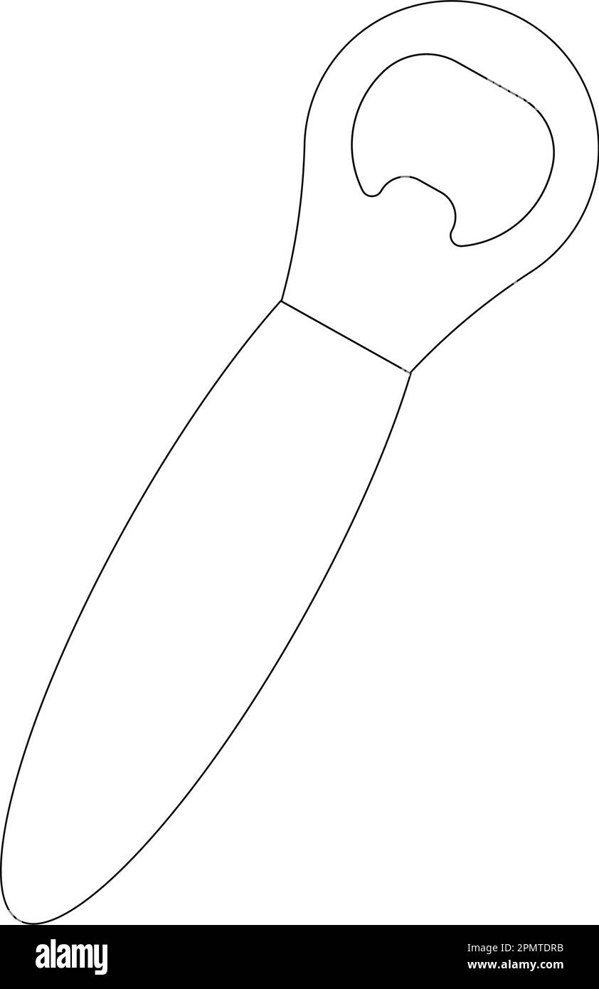 disegno illustrativo vettoriale icona apribottiglie Illustrazione Vettoriale