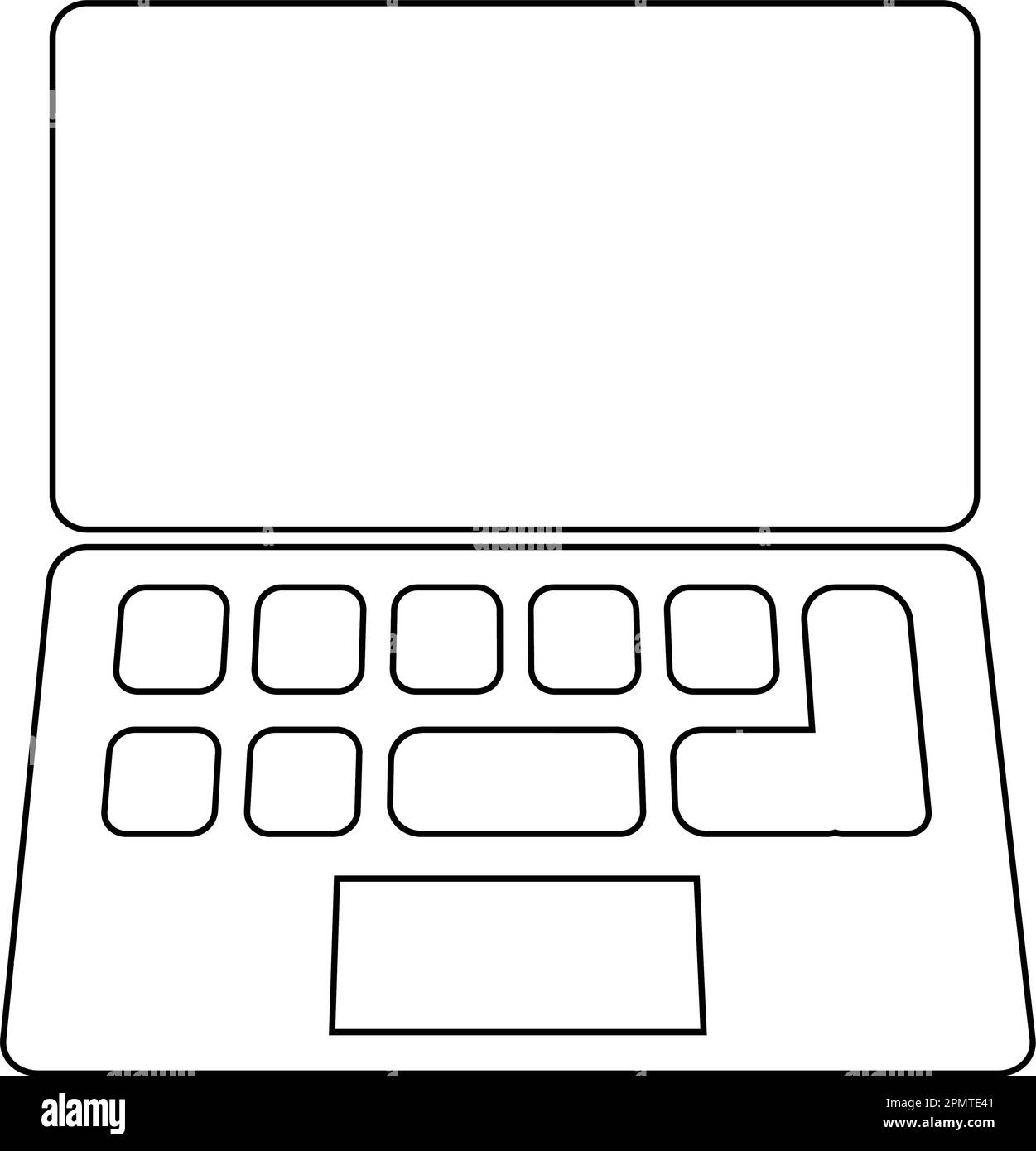 disegno dell'illustrazione vettoriale dell'icona del laptop Illustrazione Vettoriale