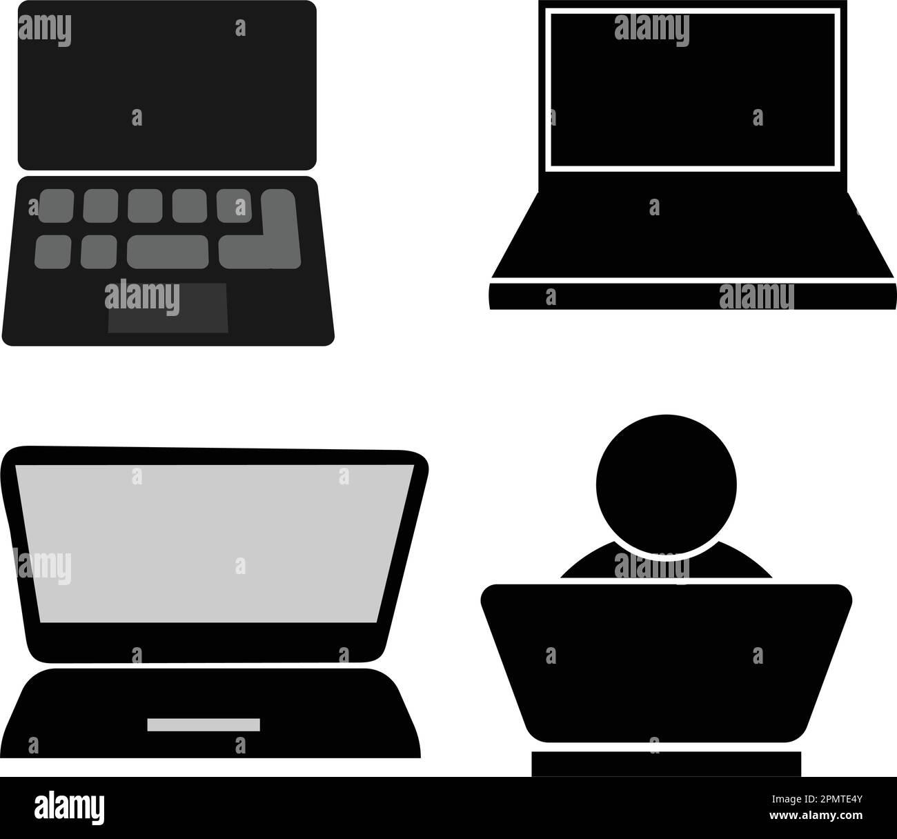 disegno dell'illustrazione vettoriale dell'icona del laptop Illustrazione Vettoriale