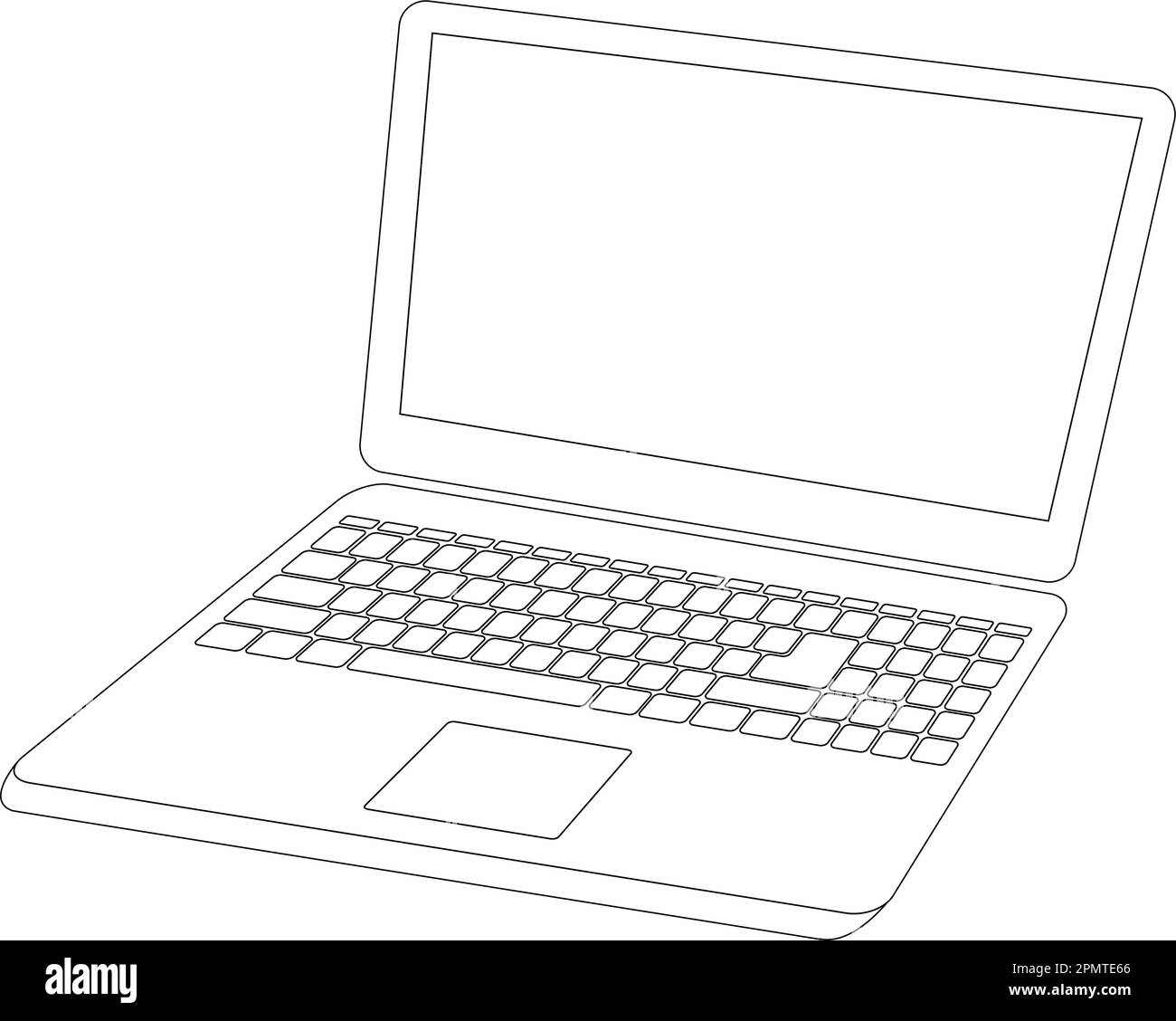 disegno dell'illustrazione vettoriale dell'icona del laptop Illustrazione Vettoriale