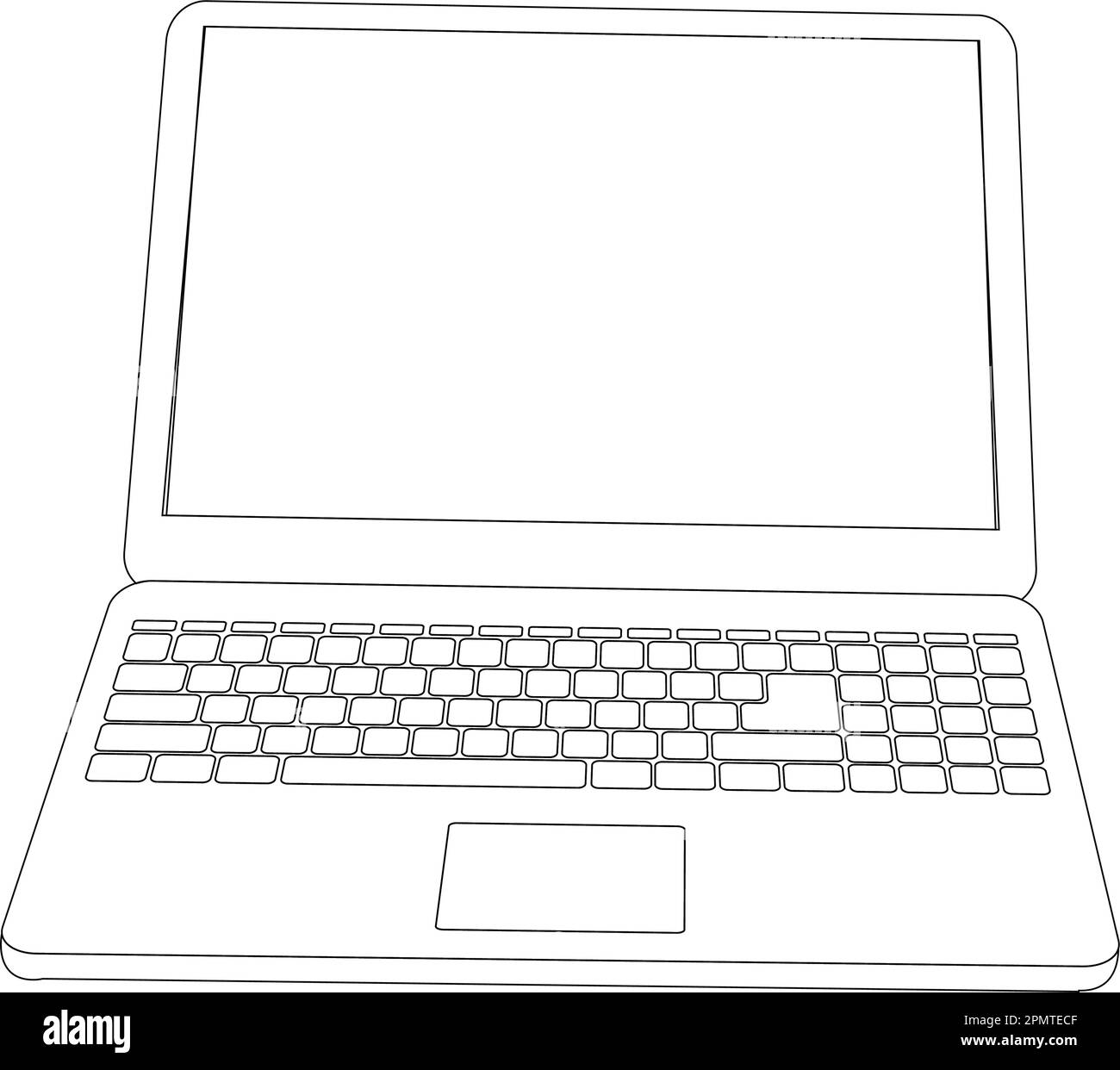 disegno dell'illustrazione vettoriale dell'icona del laptop Illustrazione Vettoriale