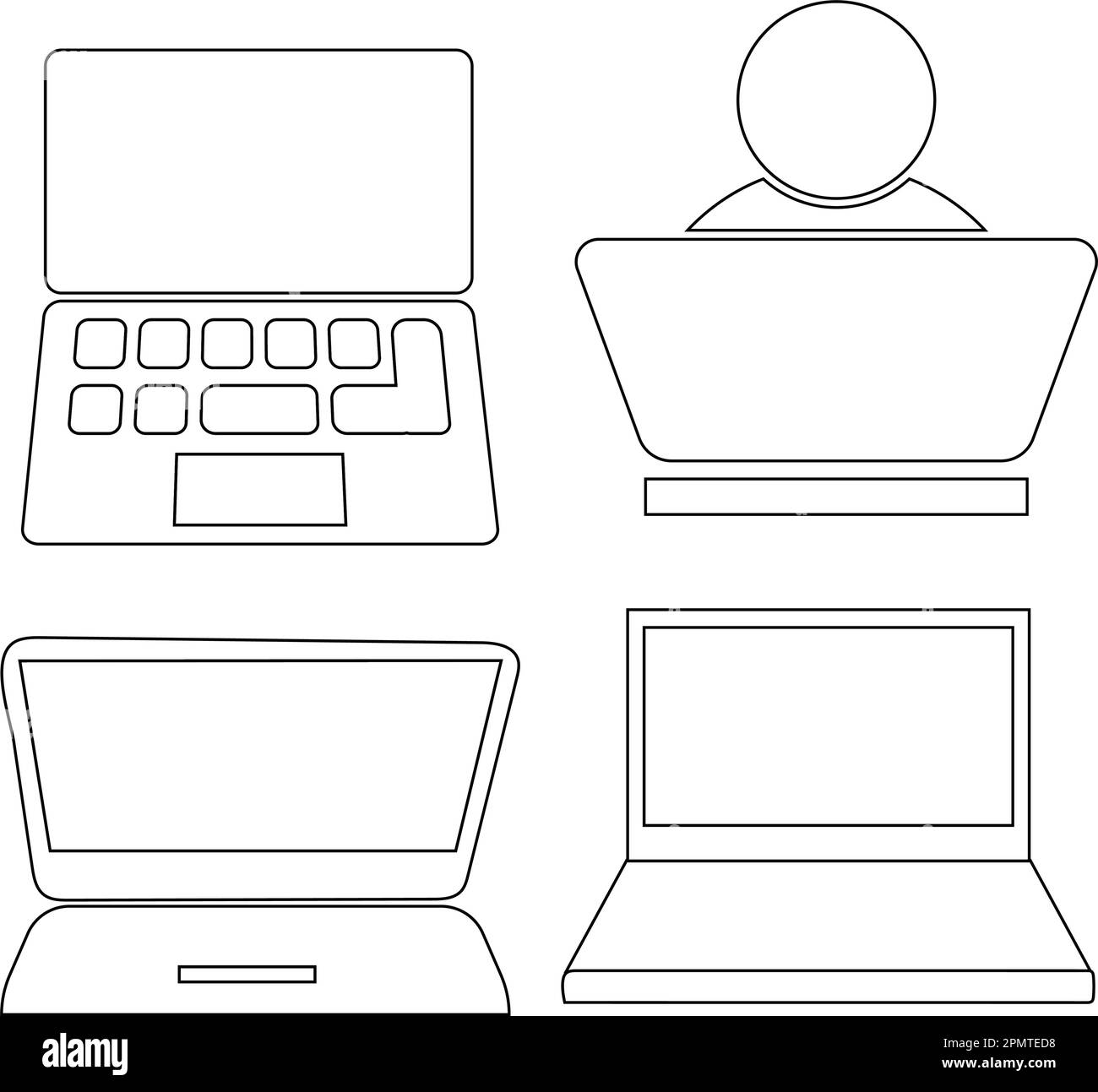 disegno dell'illustrazione vettoriale dell'icona del laptop Illustrazione Vettoriale