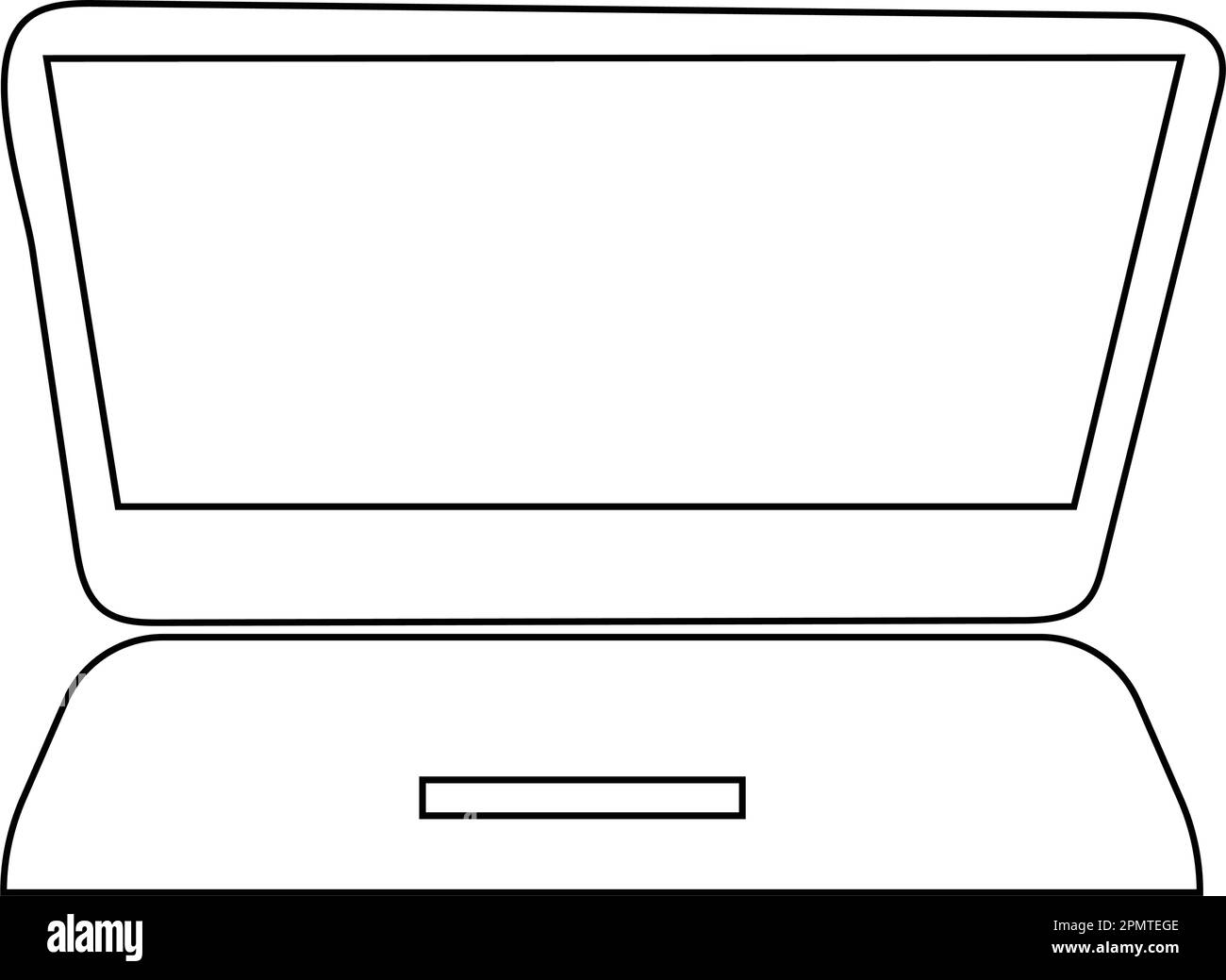 disegno dell'illustrazione vettoriale dell'icona del laptop Illustrazione Vettoriale