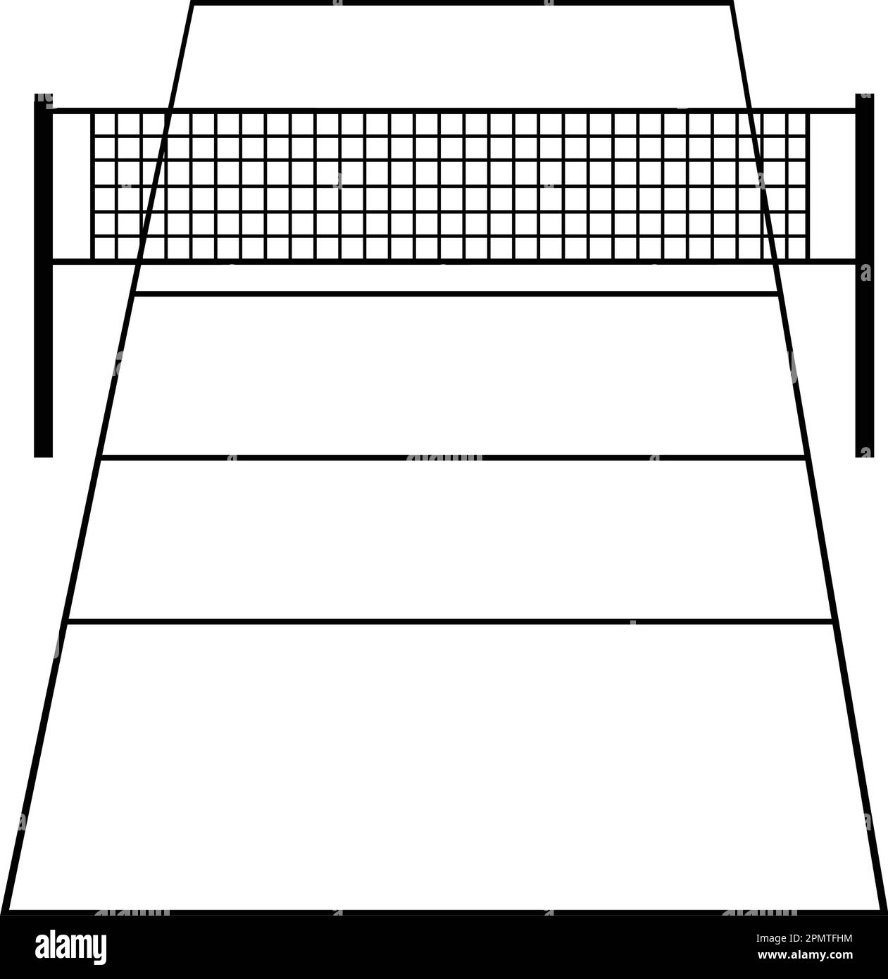 disegno illustrativo dell'icona del campo voley Illustrazione Vettoriale