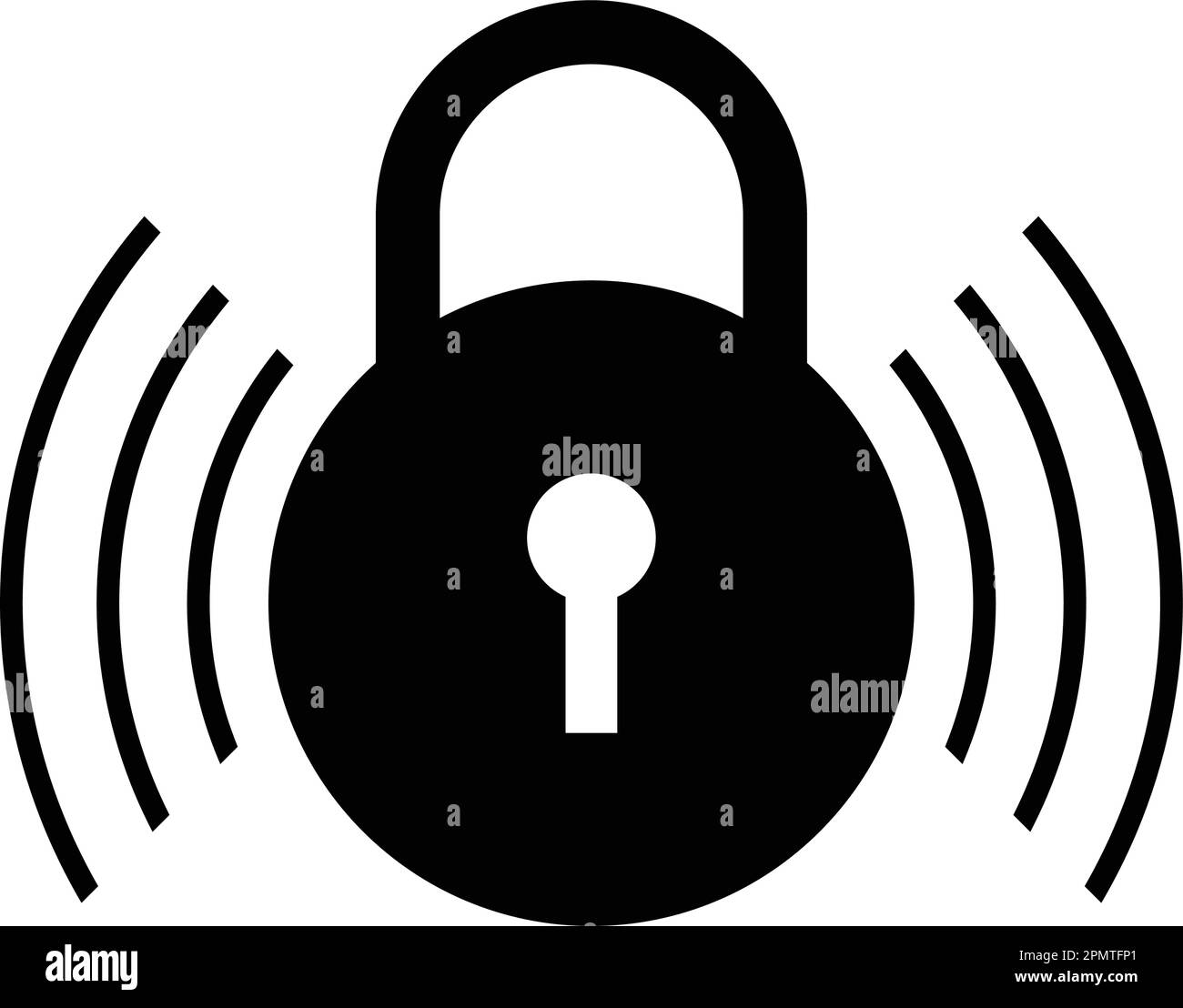 icona del segnale wifi bloccato disegno del simbolo dell'illustrazione vettoriale Illustrazione Vettoriale