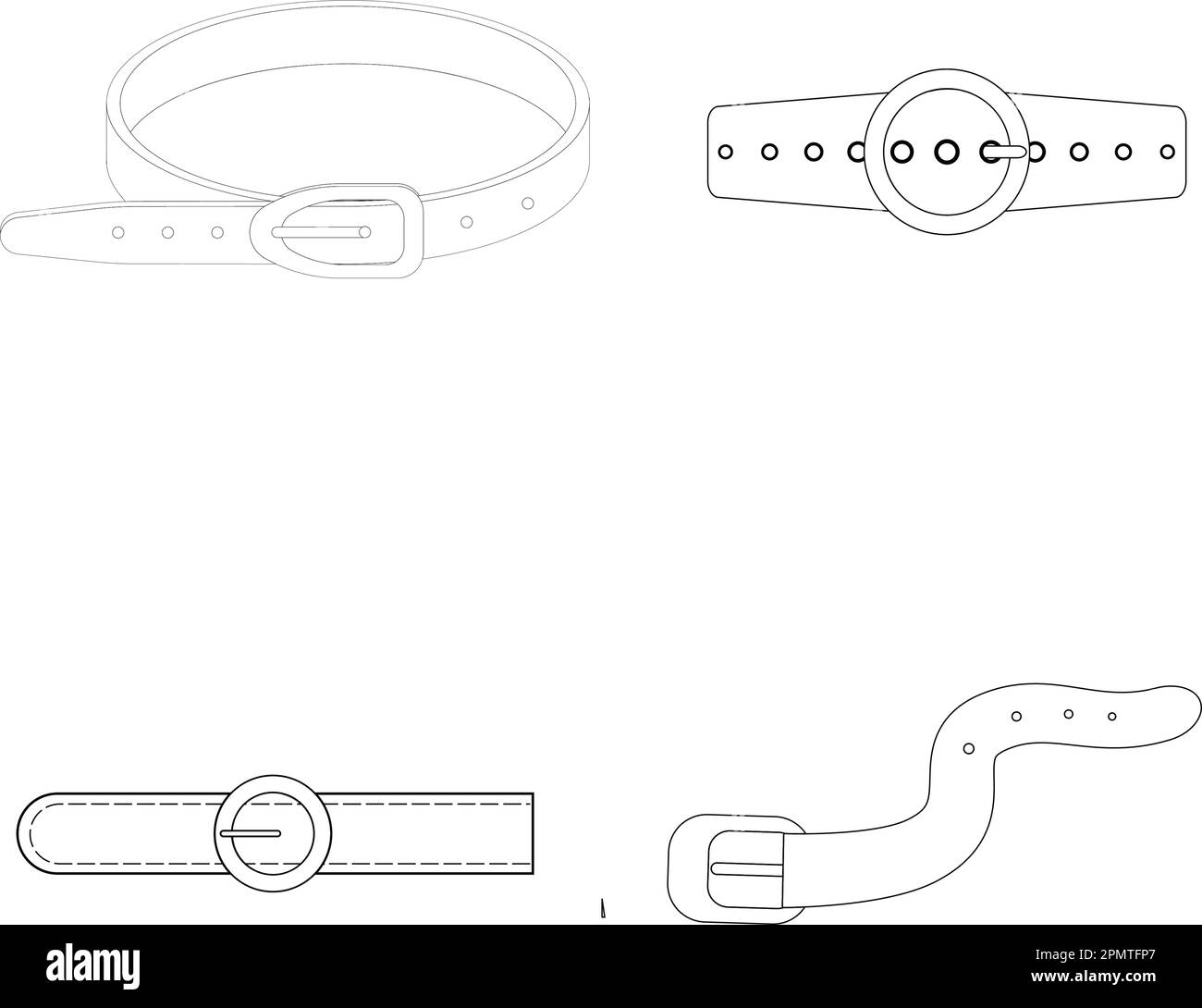 disegno illustrativo dell'icona della cintura di abbigliamento Illustrazione Vettoriale