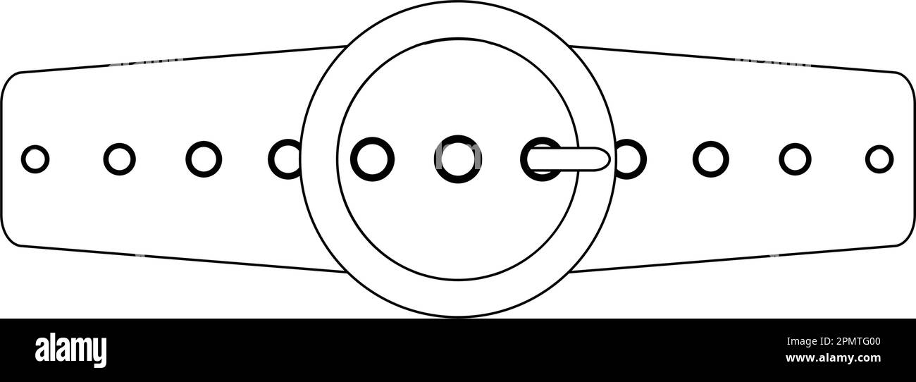 disegno illustrativo dell'icona della cintura di abbigliamento Illustrazione Vettoriale