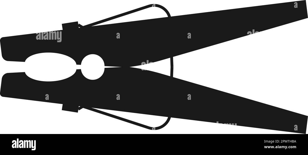 clothespin icona vettore, illustrazione logo design. Illustrazione Vettoriale