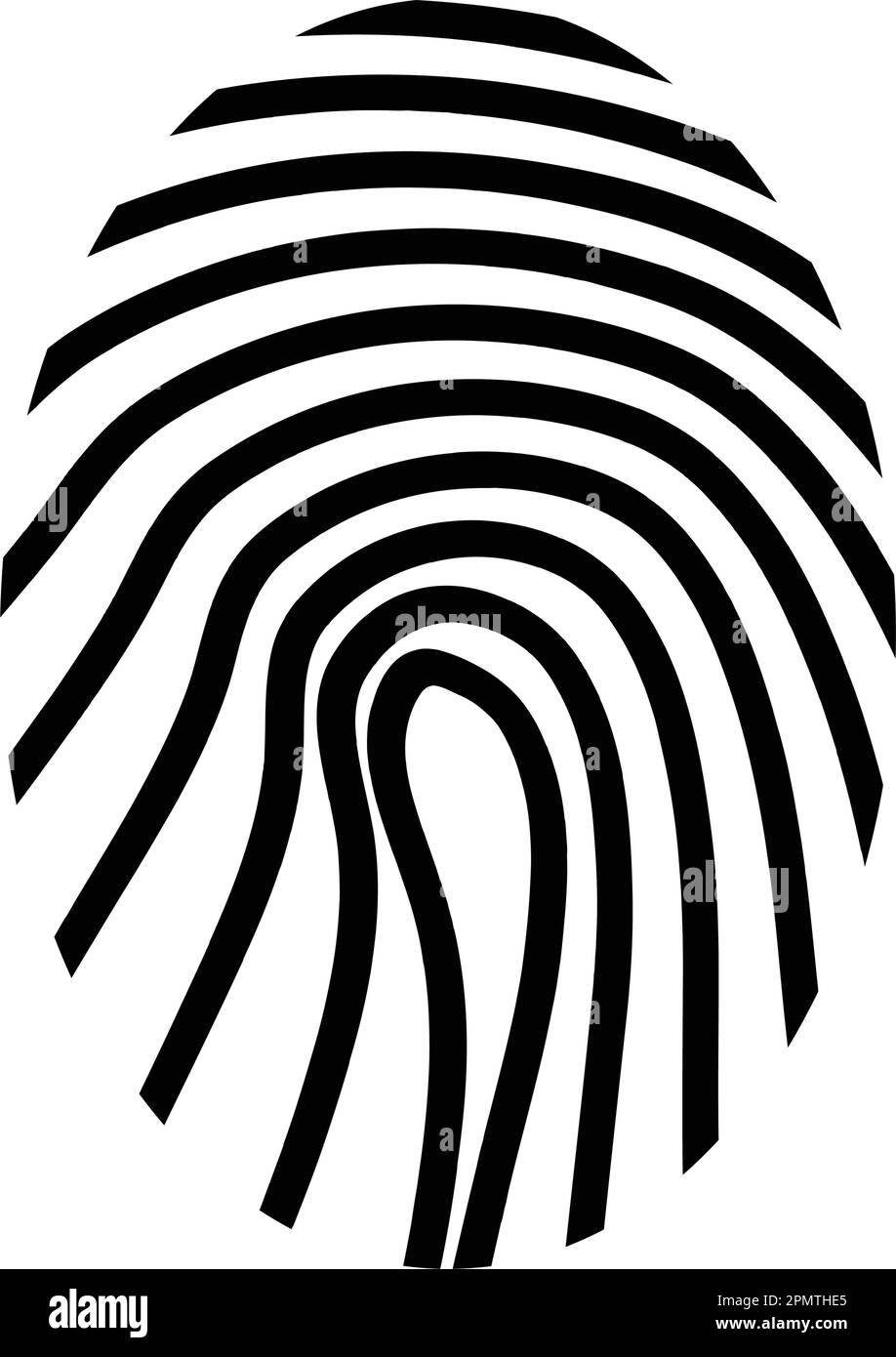 disegno illustrativo del logo della sonda per impronte digitali Illustrazione Vettoriale