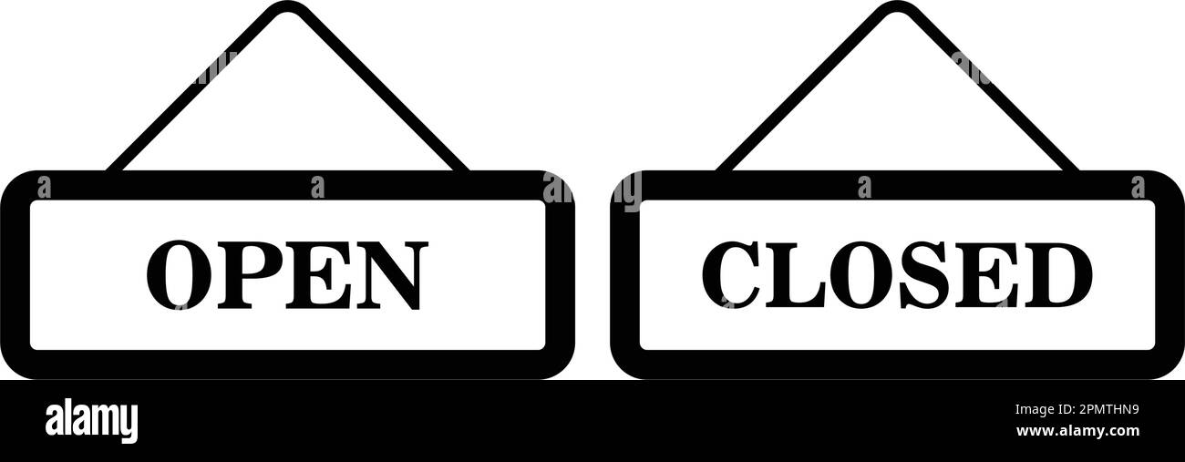 icona di apertura e chiusura, disegno del simbolo di illustrazione vettoriale. Illustrazione Vettoriale