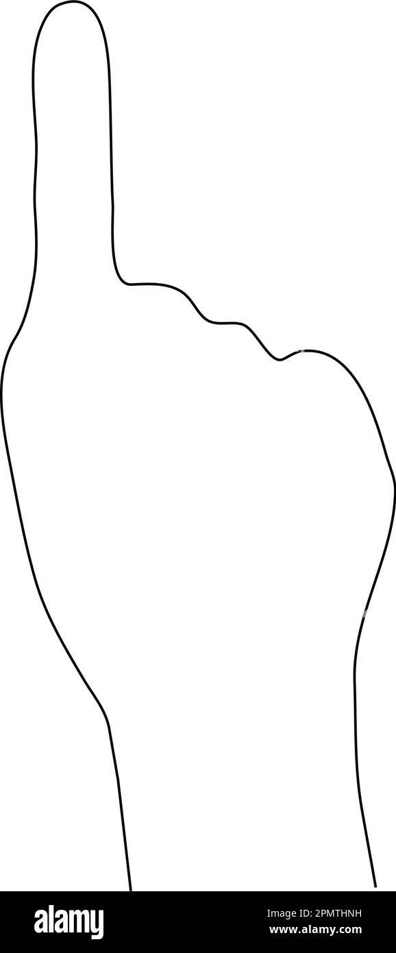 icona a forma di mano che indica il disegno dell'illustrazione Illustrazione Vettoriale