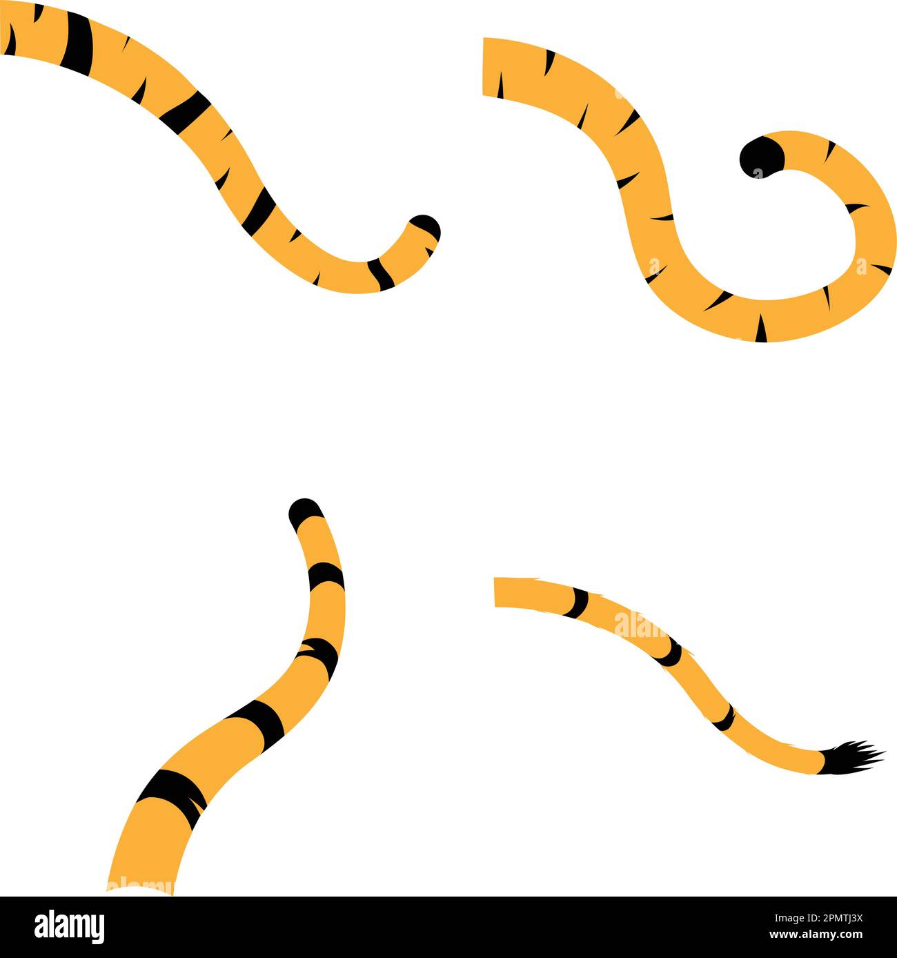 Logo dell'illustrazione vettoriale dell'icona della coda della tigre Illustrazione Vettoriale