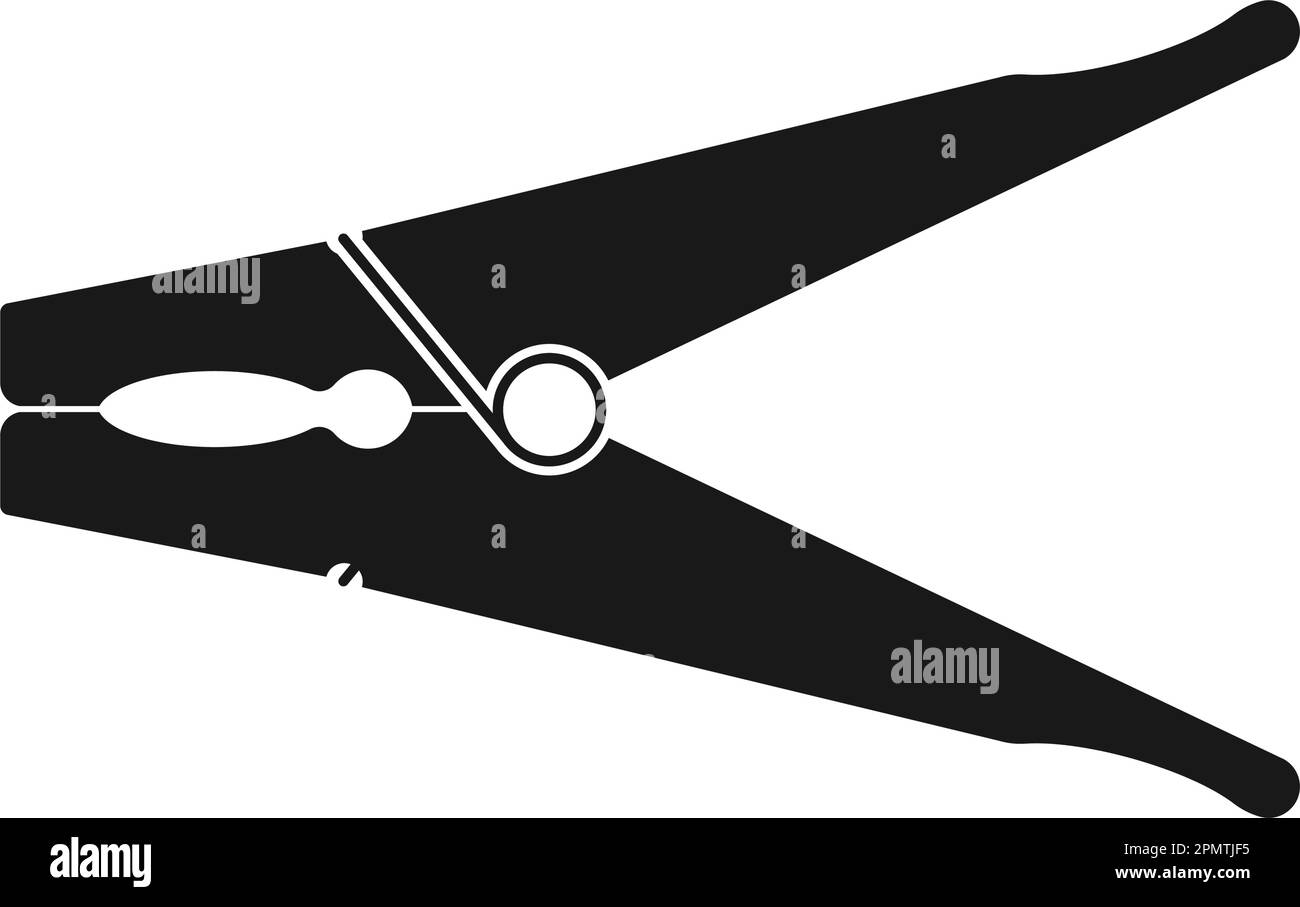 clothespin icona vettore, illustrazione logo design. Illustrazione Vettoriale