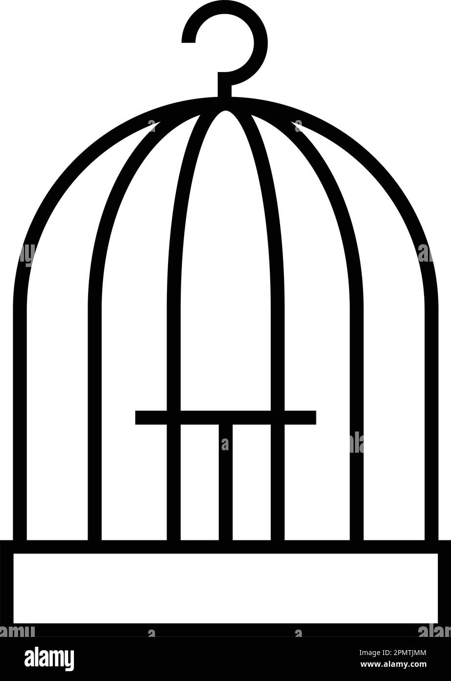 Modello di disegno dell'illustrazione vettoriale dell'icona della gabbia di uccello. Illustrazione Vettoriale