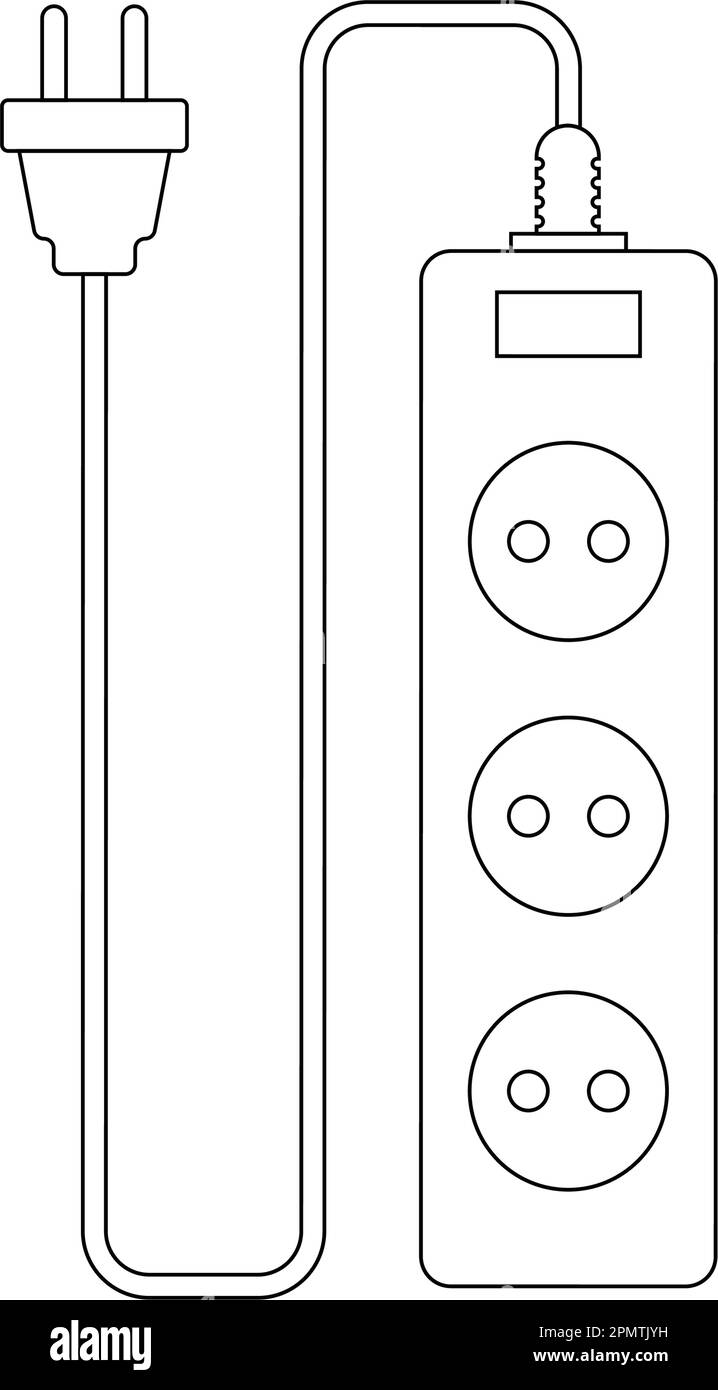 prolunga con icone vettoriali semplici in design piatto Illustrazione Vettoriale