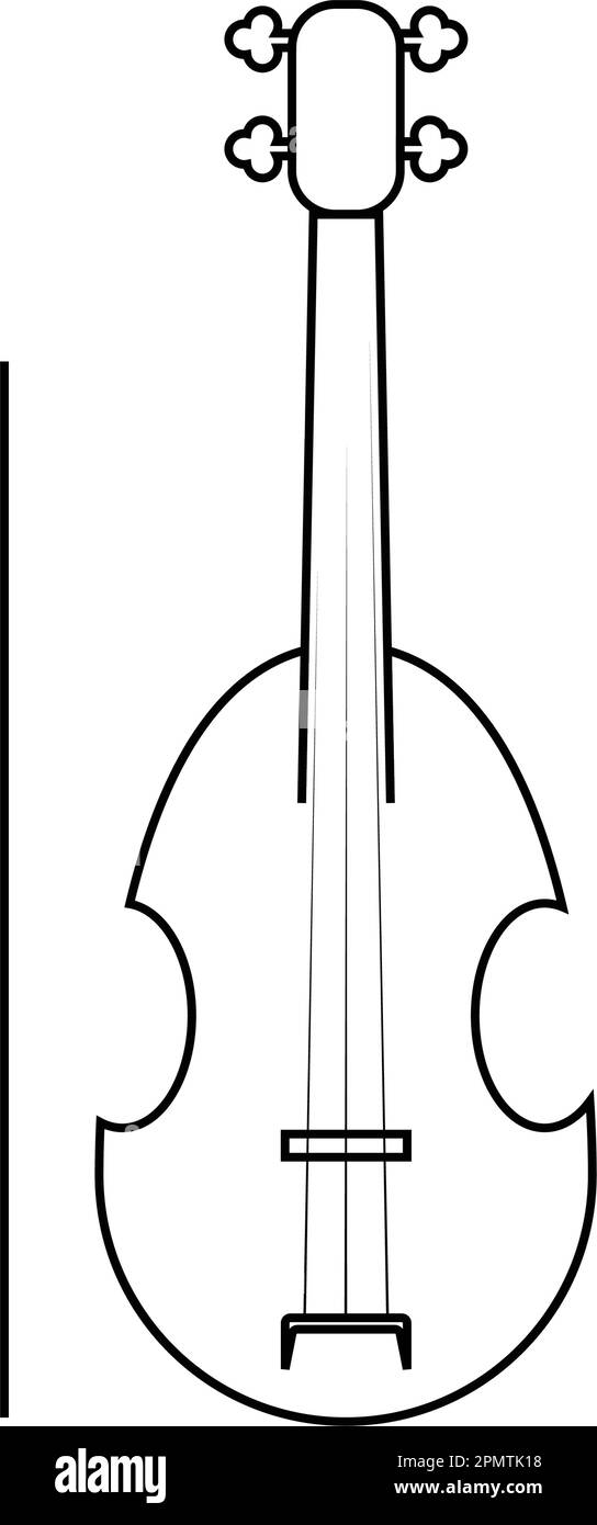 Modello di logo per l'illustrazione di icone vettoriali per violino. Illustrazione Vettoriale