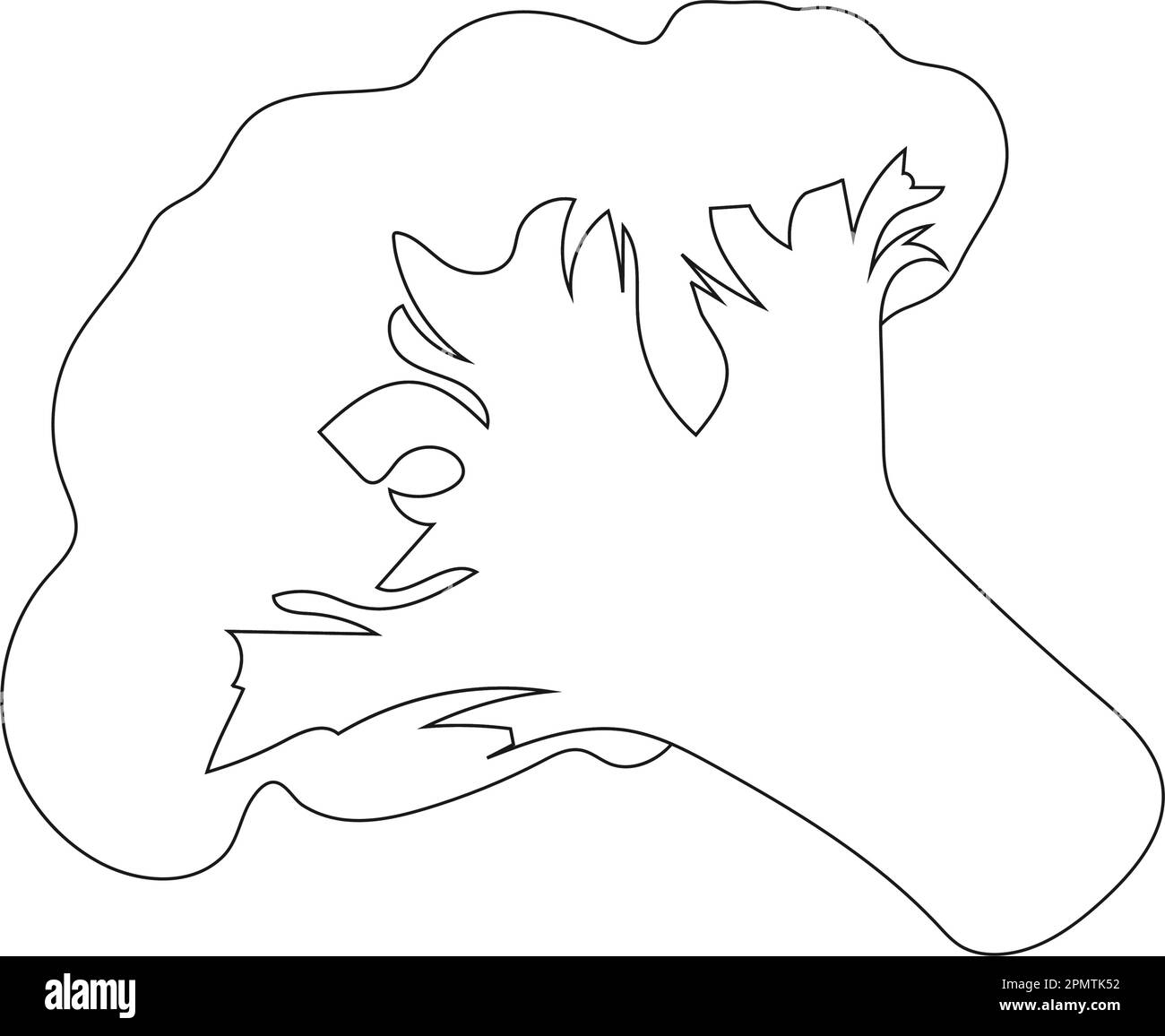 disegno di illustrazione vettoriale icona broccoli Illustrazione Vettoriale