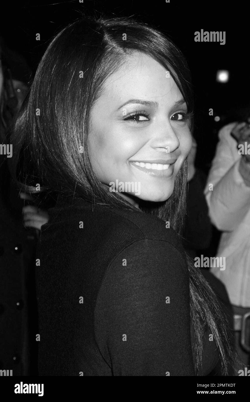 Christina Milian partecipa alla Mercedes-Benz Fashion Week New York Fall 2008 Collections a Bryant Park a New York il 2 febbraio 2008. Photo Credit: Henry McGee/MediaPunch Foto Stock