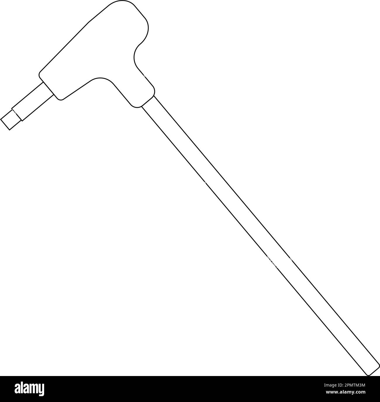 Disegno del simbolo dell'illustrazione del vettore delle chiavi Allen Illustrazione Vettoriale