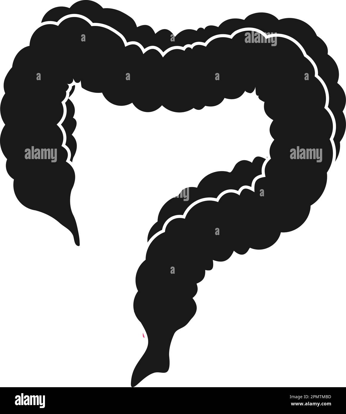 intestino semplice icona vettore illustrazione disegno simbolo Illustrazione Vettoriale