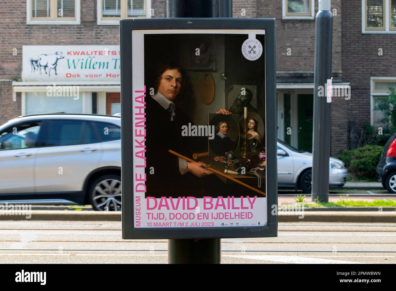 Billboard David Bailly Exhibition al Museum De Lakenhal di Amsterdam Paesi Bassi 9-4-2023 Foto Stock