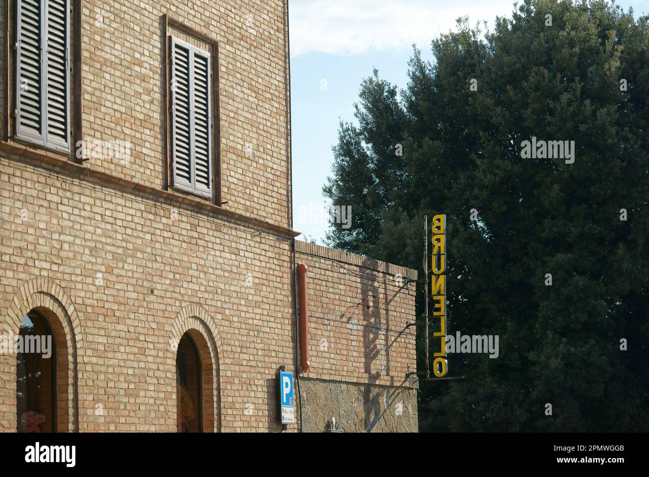 Edifici a Montalcino, Toscana, Italia Foto Stock