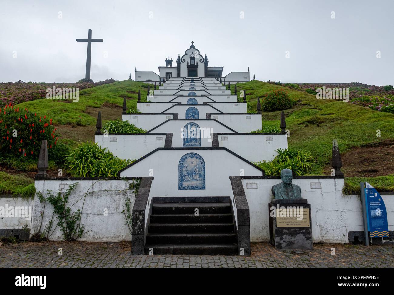 Vila Franca do campo, Portogallo, Ermida de Nossa Senhora da Paz. Cappella di nostra Signora della Pace nell'isola di Sao Miguel, Azzorre. Foto Stock