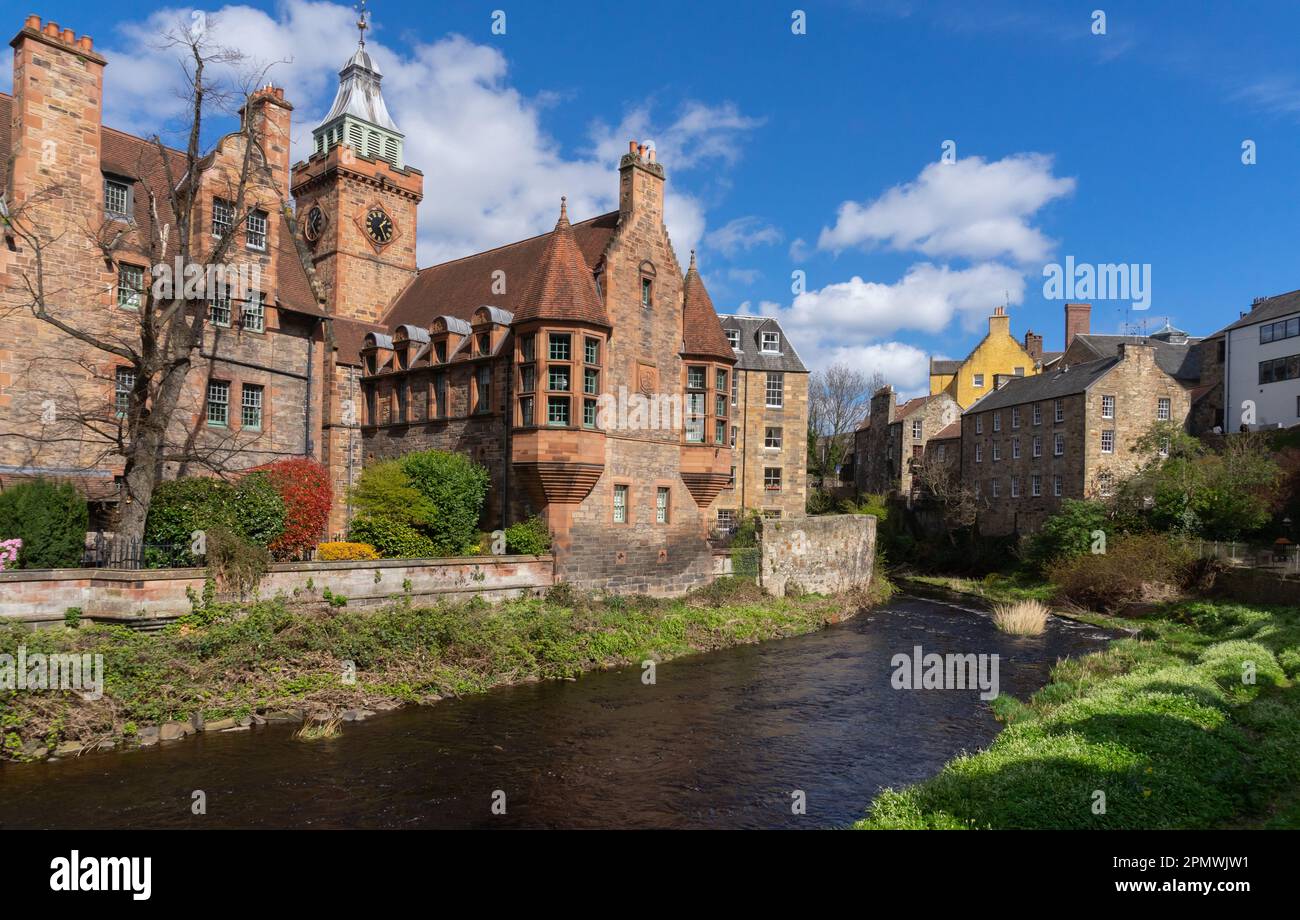 Dean Village vicino al centro di Edimburgo, Scozia, Regno Unito Foto Stock
