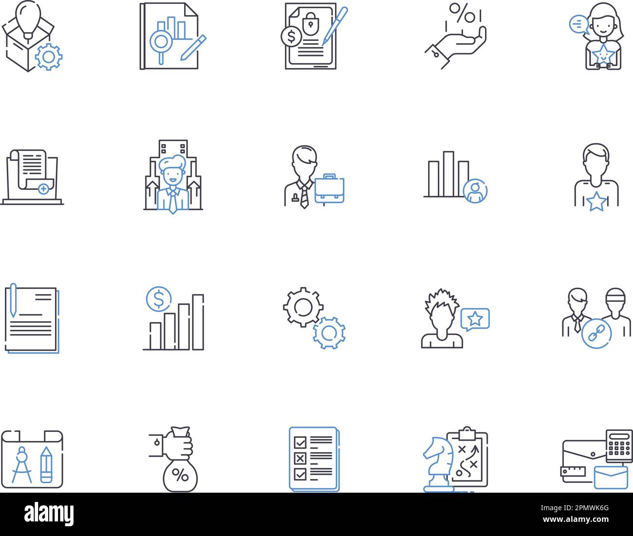 Raccolta di icone di analisi. Analisi, tendenze, dati, approfondimenti, metriche, Sondaggi, vettore KPI e set di concetti di illustrazione. Previsioni, modellazione Illustrazione Vettoriale