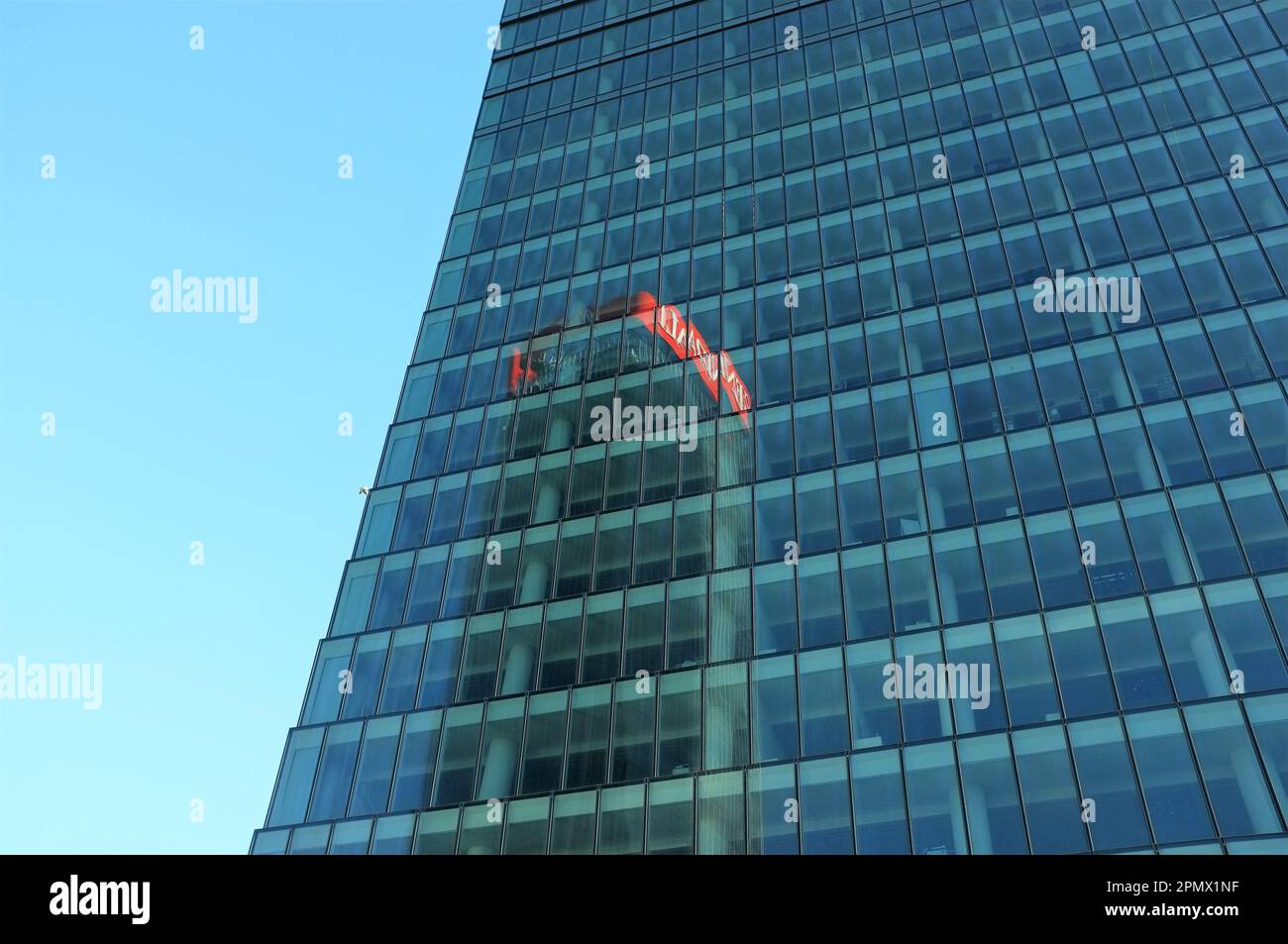 Dettagli architettonici degli edifici del quartiere City Life di Milano. Foto Stock