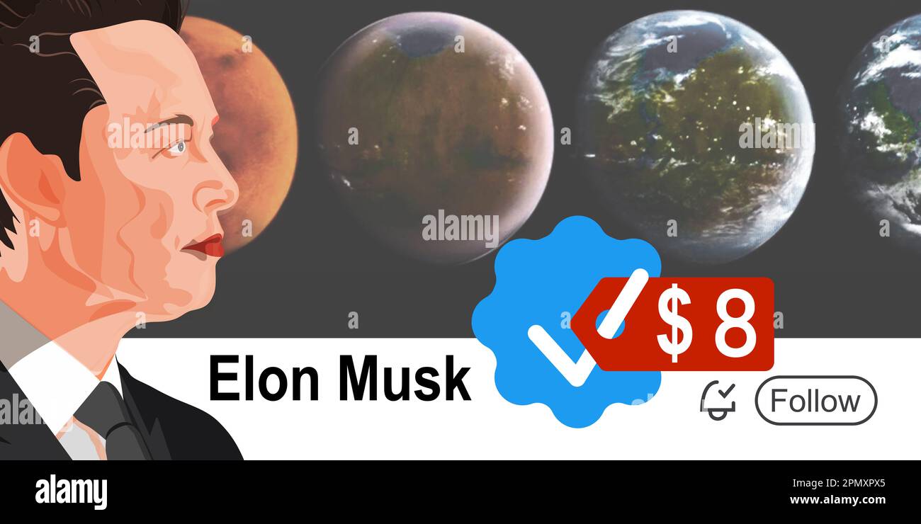 TWITTER SARÀ RIORIENTATO AGLI ABBONATI A PAGAMENTO A PARTIRE DAL 15 APRILE 2023. Foto Stock