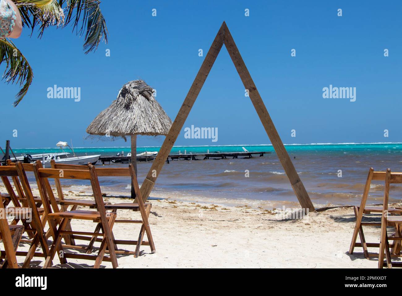 Destinazione per matrimoni in spiaggia Foto Stock