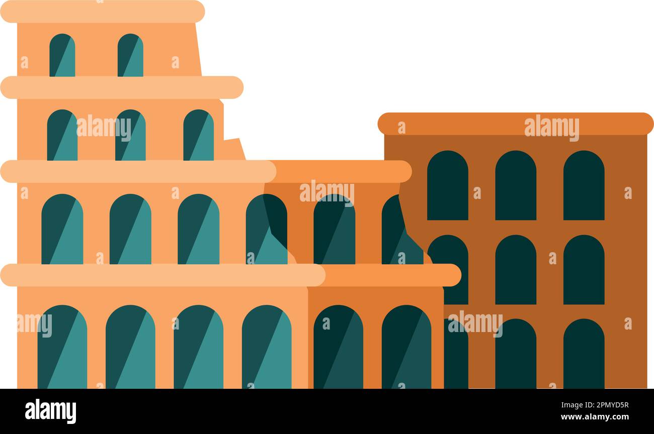 roma colosseo design su bianco Illustrazione Vettoriale