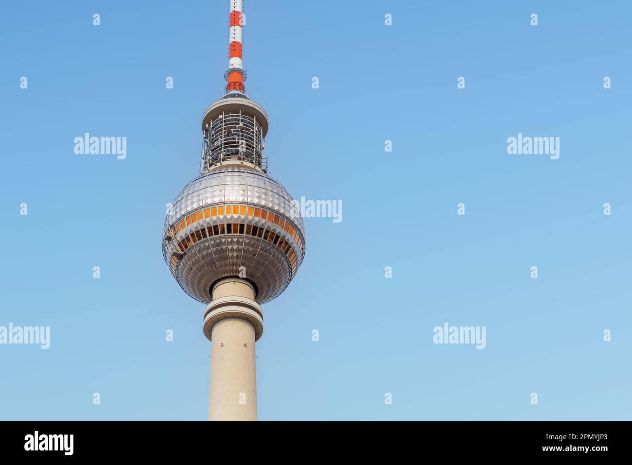 Dettagli cupola della torre della televisione (Fernsehturm) - Berlino, Germania Foto Stock