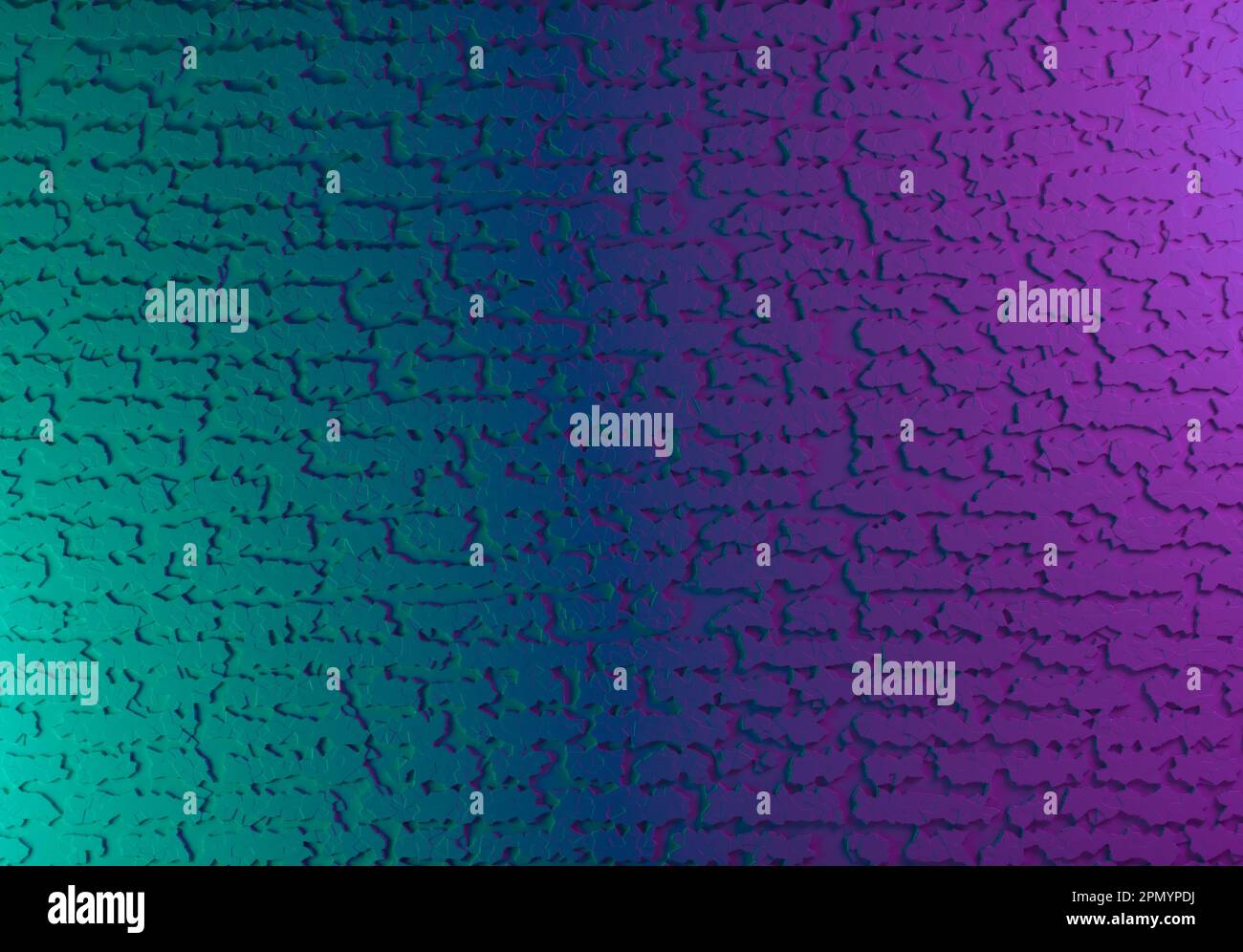 Luce al neon su sfondo a muro in mattoni. rendering 3d Foto Stock