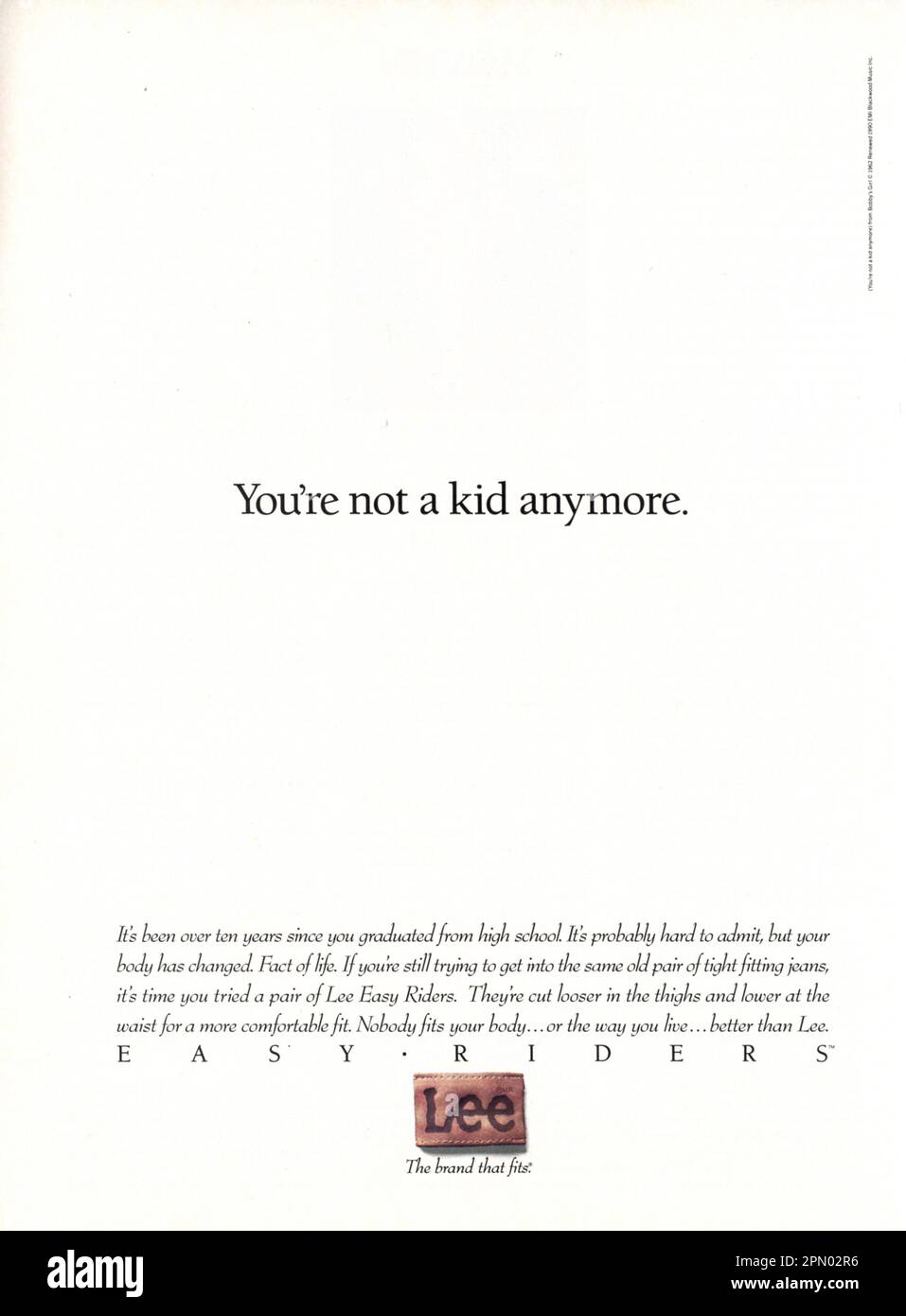 Vintage 'Playboy' numero di dicembre 1991 della rivista Advert, USA Foto Stock