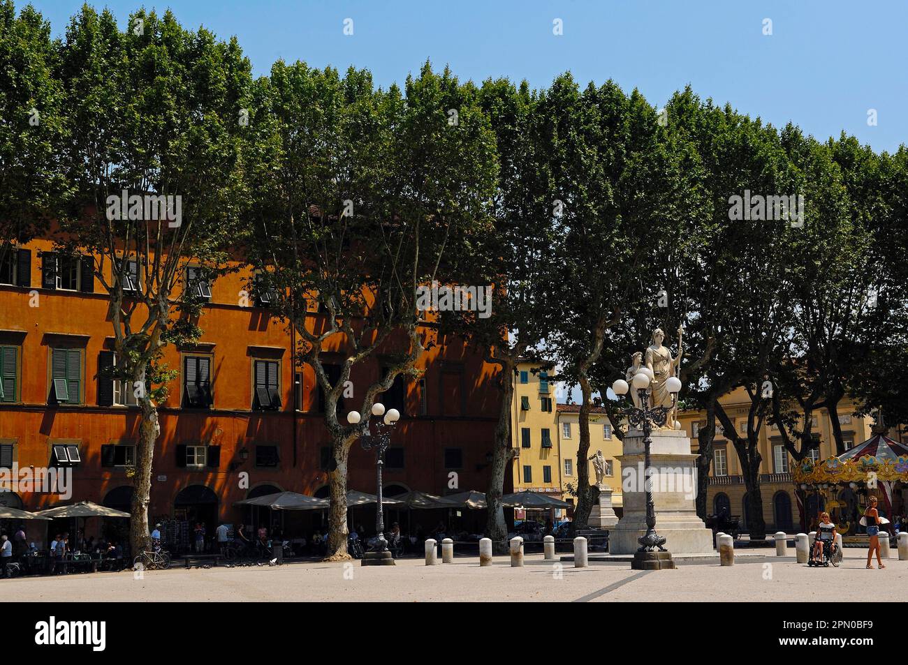 Lucca, Piazza Napoleone, Piazza Napoleone, Toscana, Italia Foto Stock