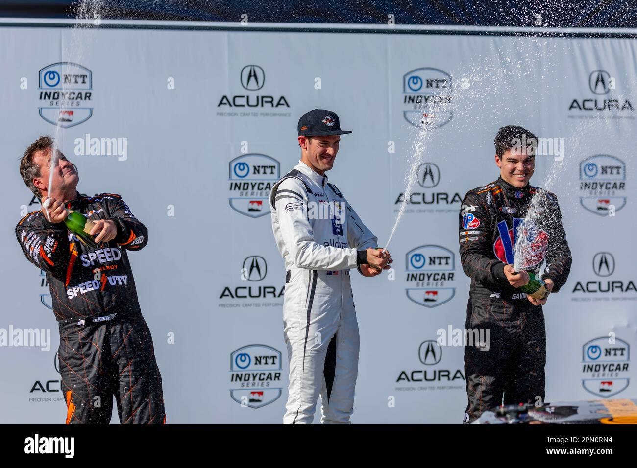 Long Beach, California, Stati Uniti. 15th Apr, 2023. Le strade di Long Beach ospitano lo Stadio Super Trucks per il Gran Premio Acura di Long Beach a Long Beach, CA, USA. (Credit Image: © Walter G. Arce Sr./ZUMA Press Wire) SOLO PER USO EDITORIALE! Non per USO commerciale! Credit: ZUMA Press, Inc./Alamy Live News Foto Stock