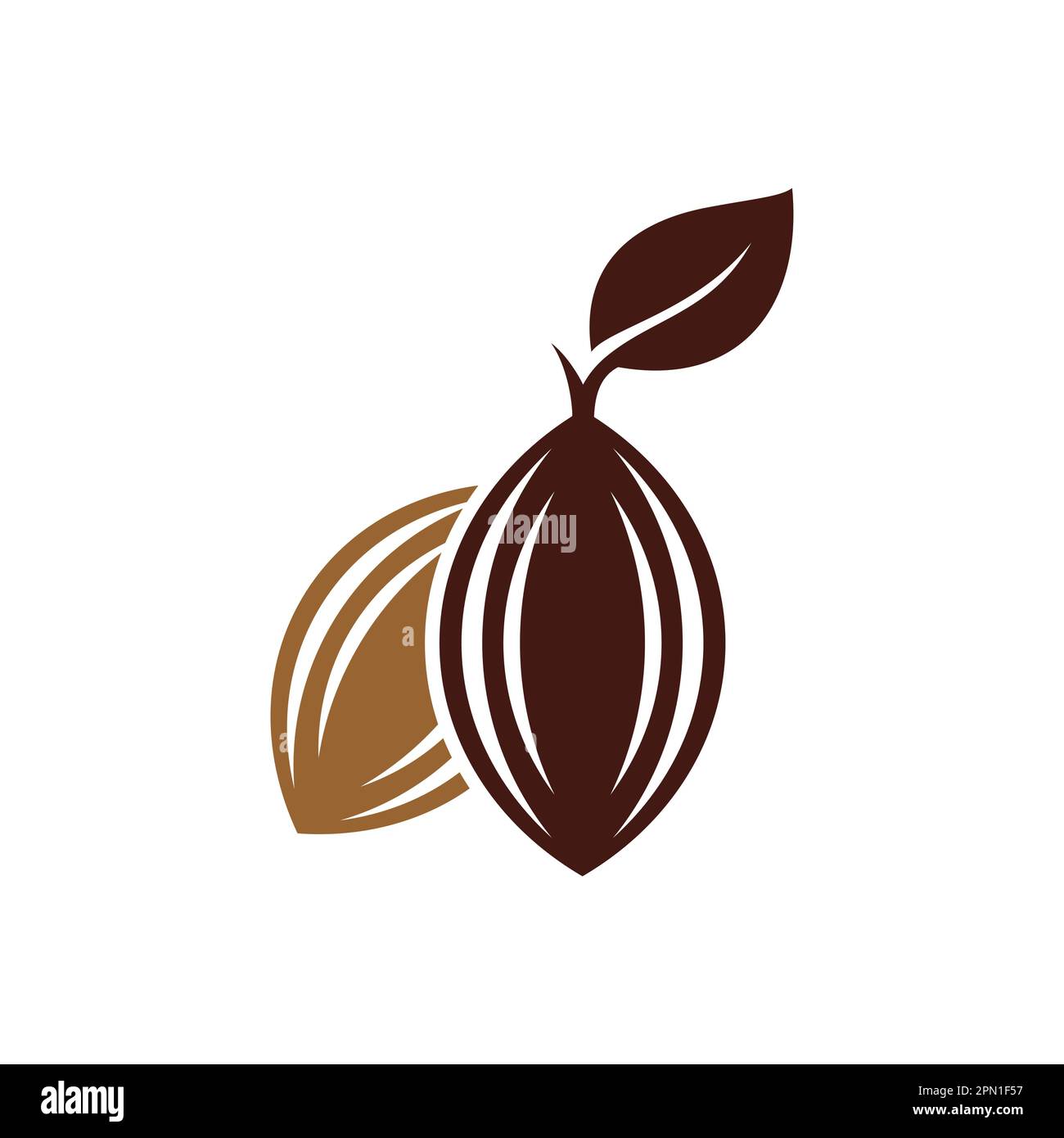 icona del vettore di stile piatto cacao Illustrazione Vettoriale