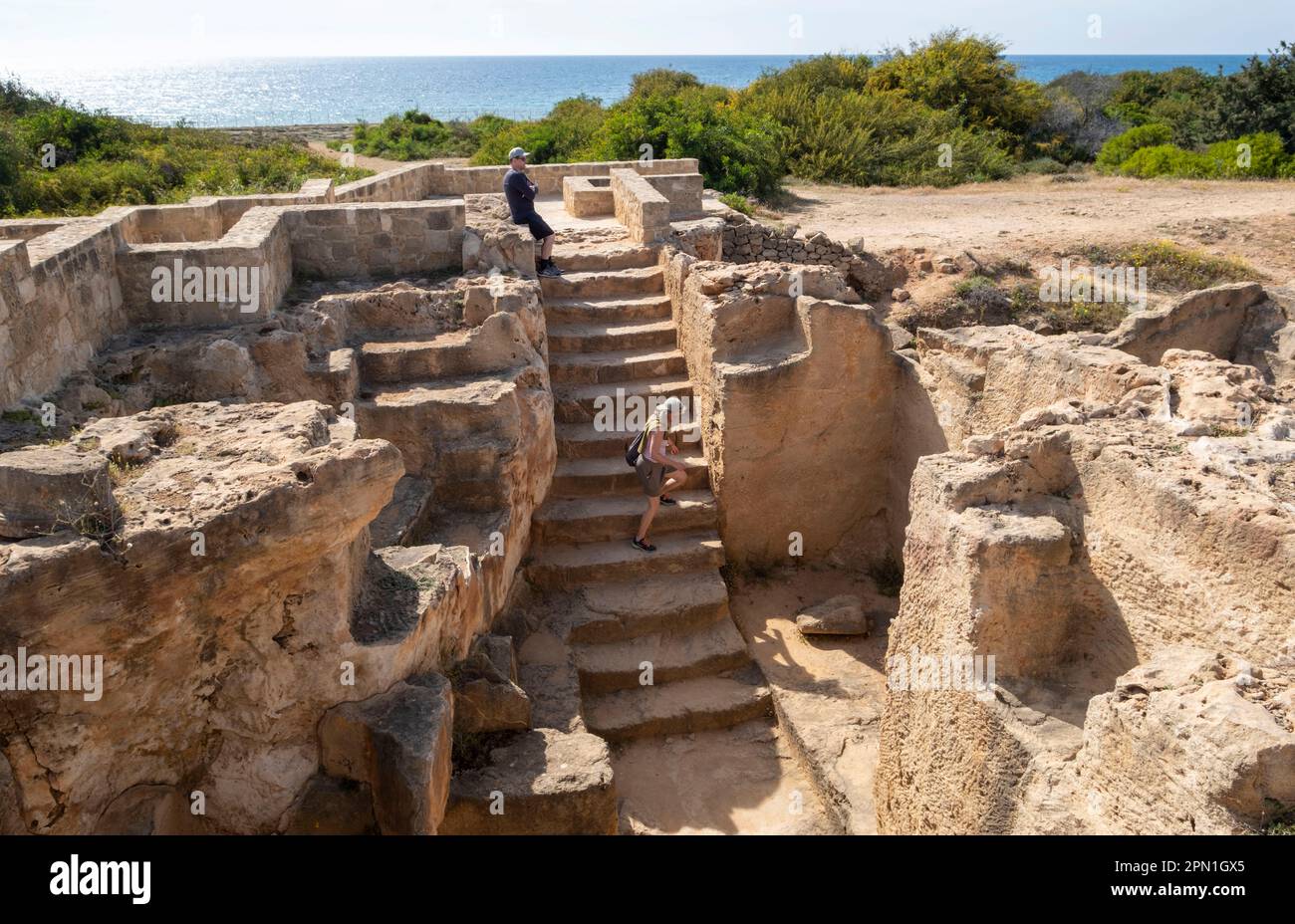 Tomba dei Re sito archeologico, Kato Paphos, Paphos, Cipro. Foto Stock