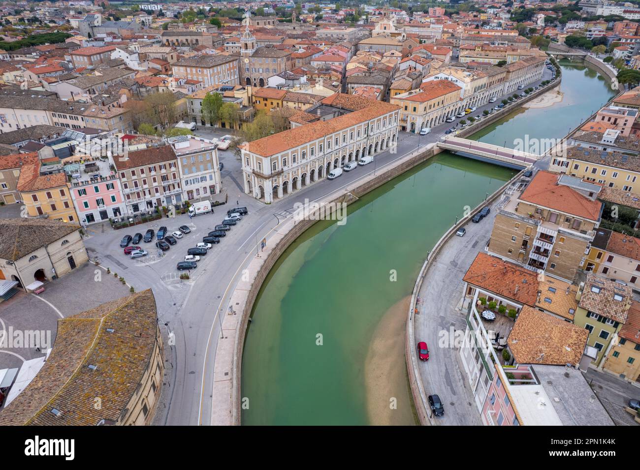 Veduta aerea della città italiana Senigallia Foto Stock