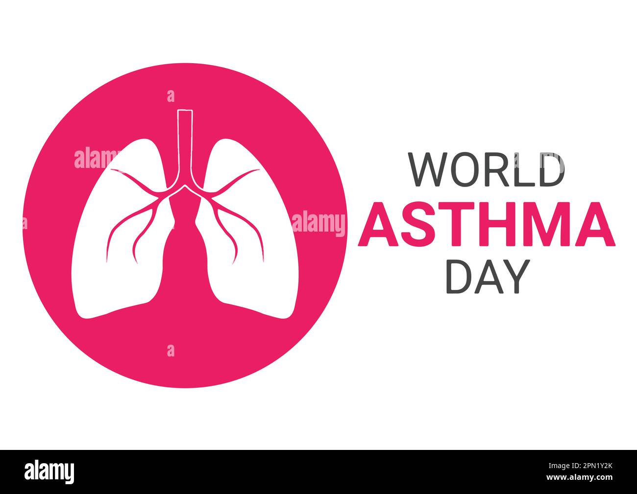 Giornata mondiale dell'asma. Illustrazione vettoriale. Elemento di design per poster, scheda, banner. Illustrazione Vettoriale