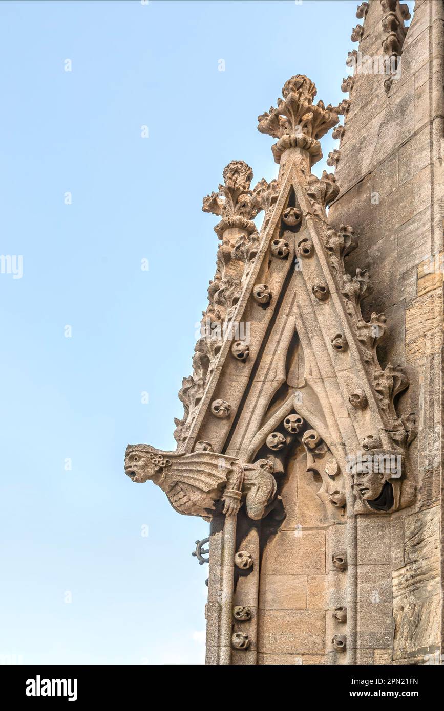Dettaglio storico gargoyle all'All Souls College di Oxford, Inghilterra Foto Stock