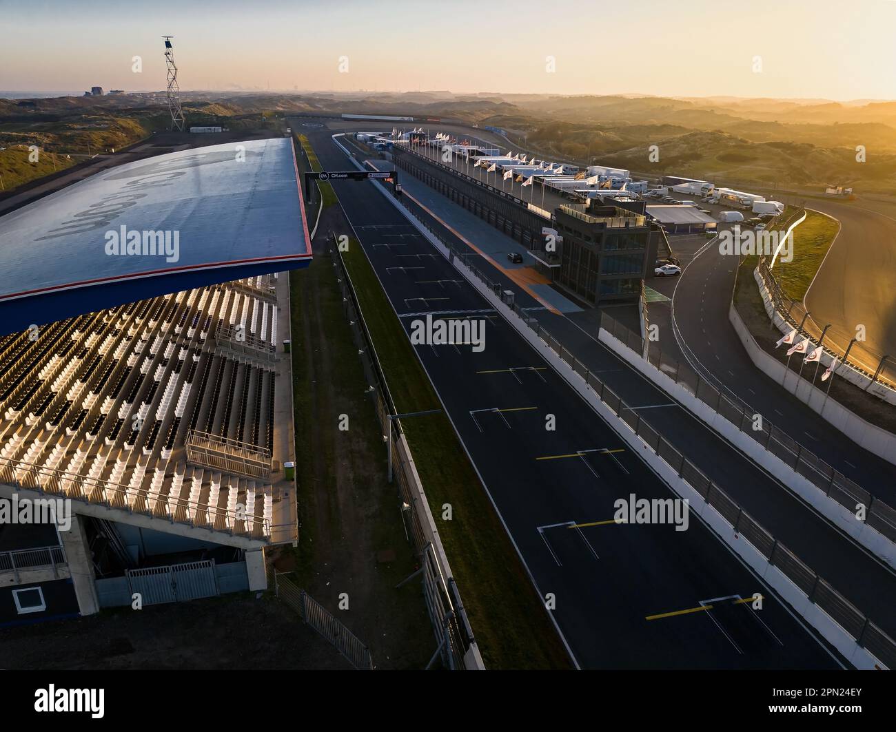 Il circuito di Zandvoort è il circuito di Formula 1 dell'Olanda. Il campionato F1 c'è nel mese di agosto di ogni anno. Questa è una forma eurpoea Foto Stock