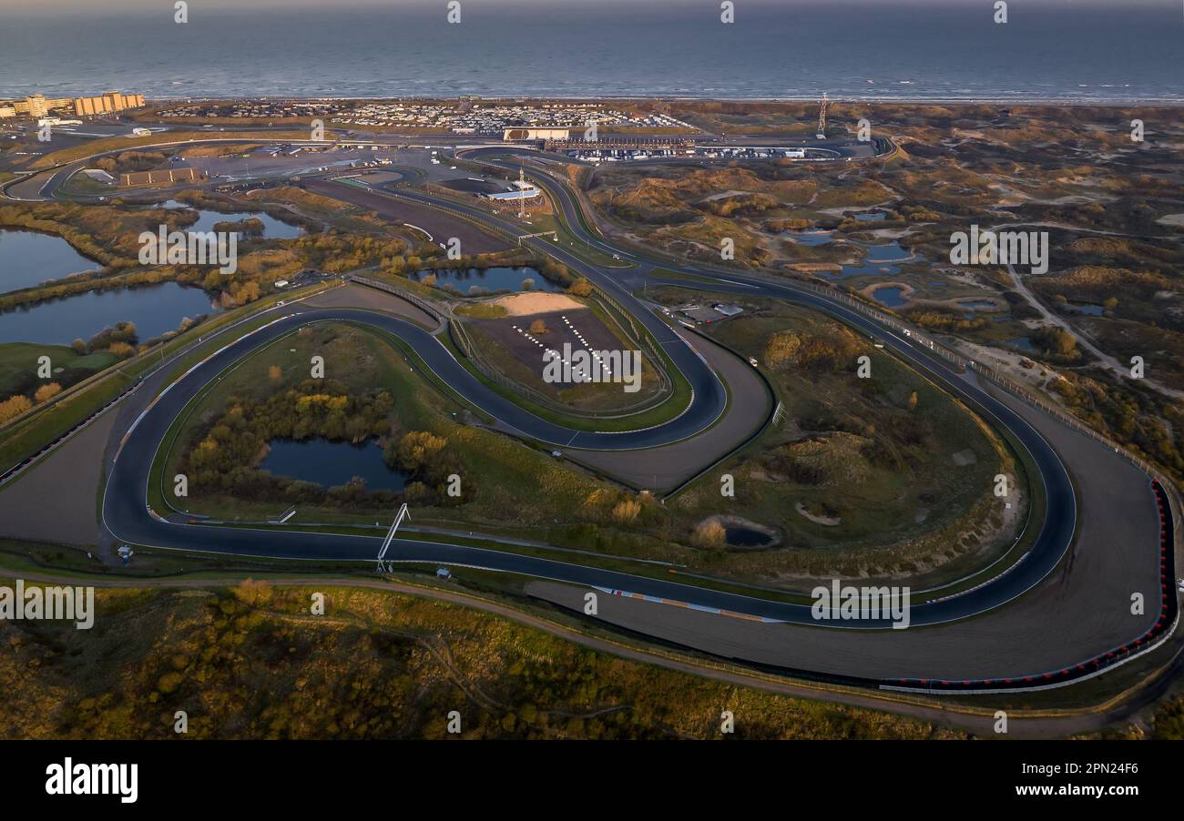 Il circuito di Zandvoort è il circuito di Formula 1 dell'Olanda. Il campionato F1 c'è nel mese di agosto di ogni anno. Questa è una forma eurpoea Foto Stock