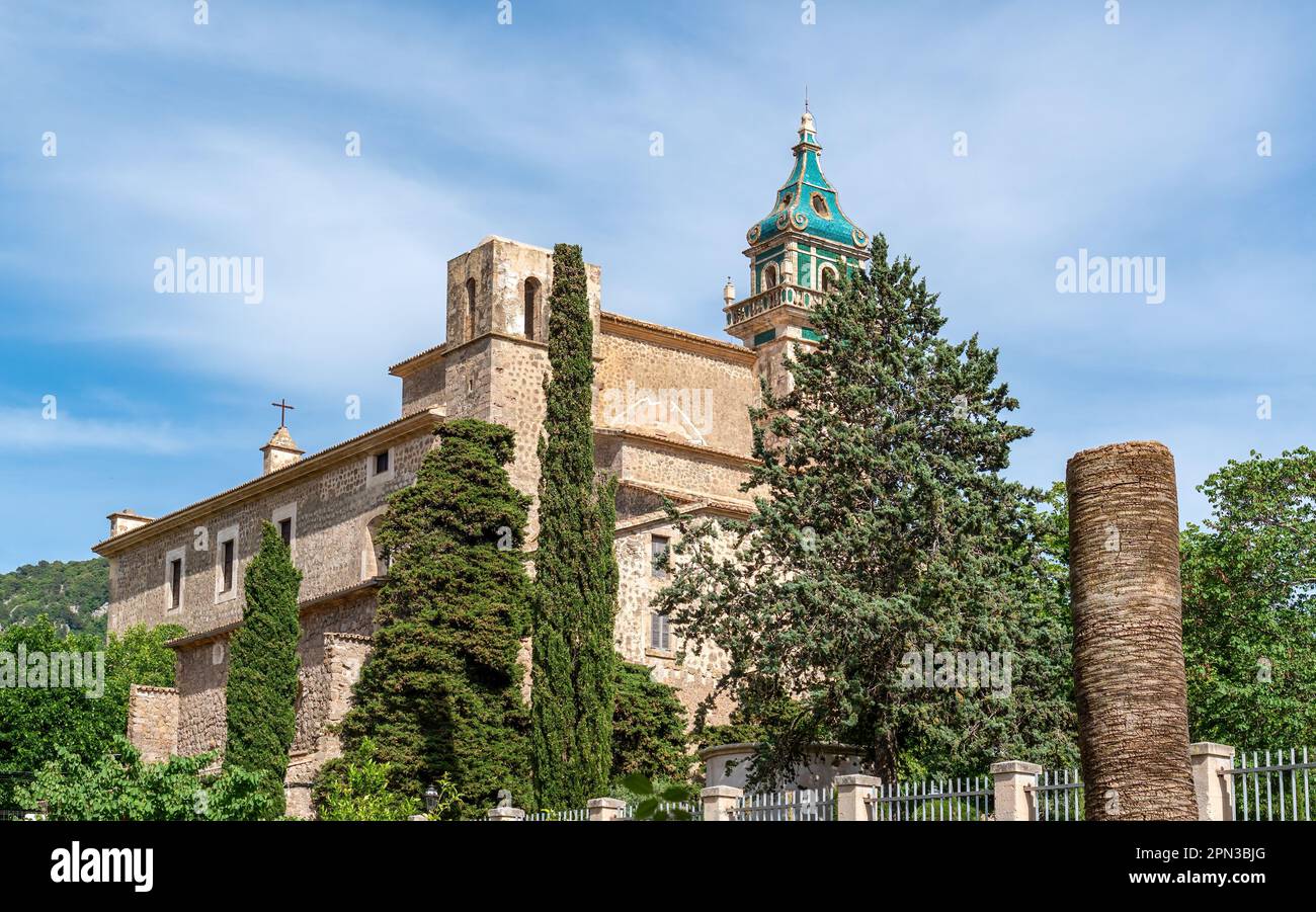 Certosa reale nel villaggio tradizionale di Valldemossa - Maiorca Foto Stock